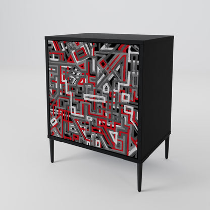 BROKEN LINES 1-Door Sideboard