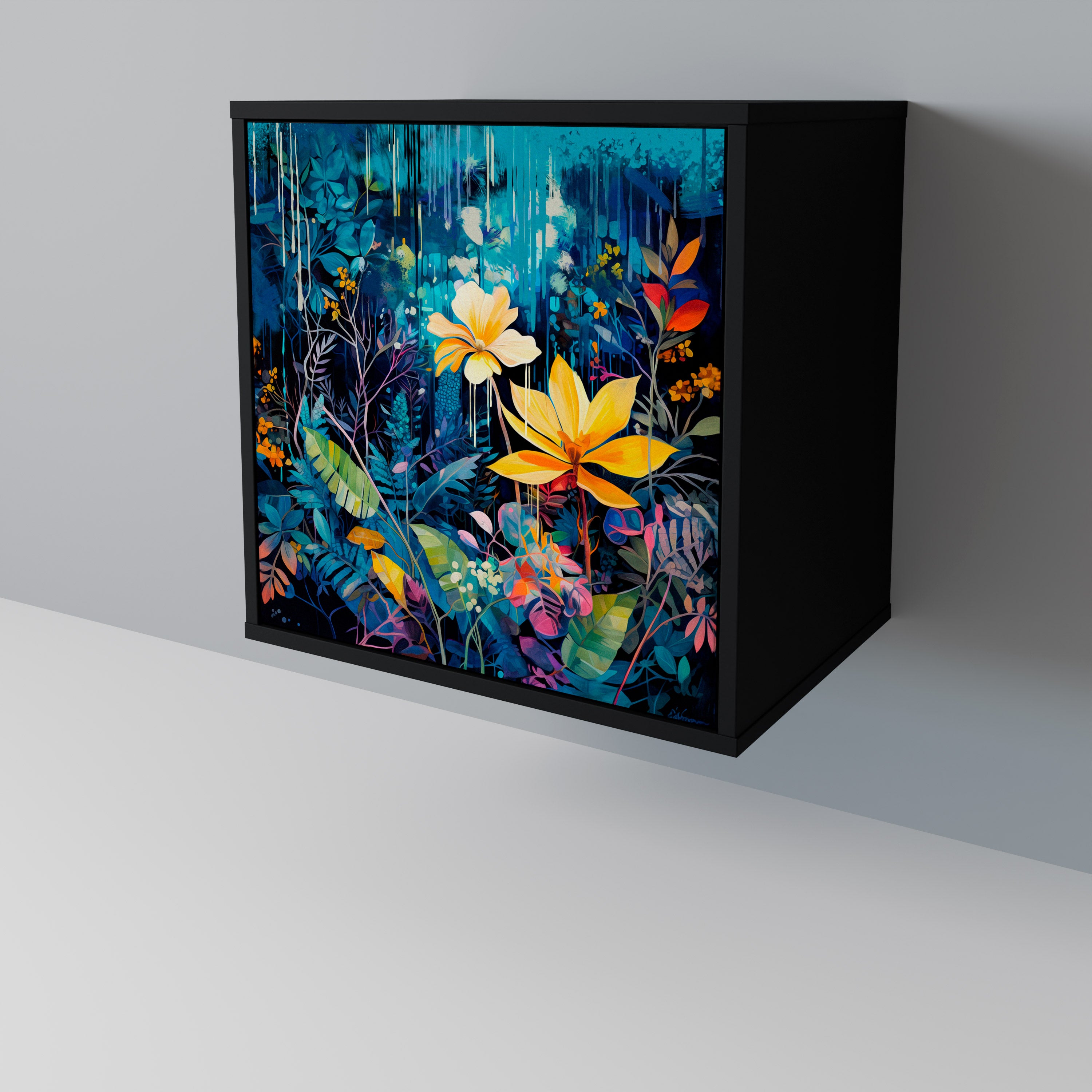 MIDNIGHT BLOSSOM 1-Door Sideboard