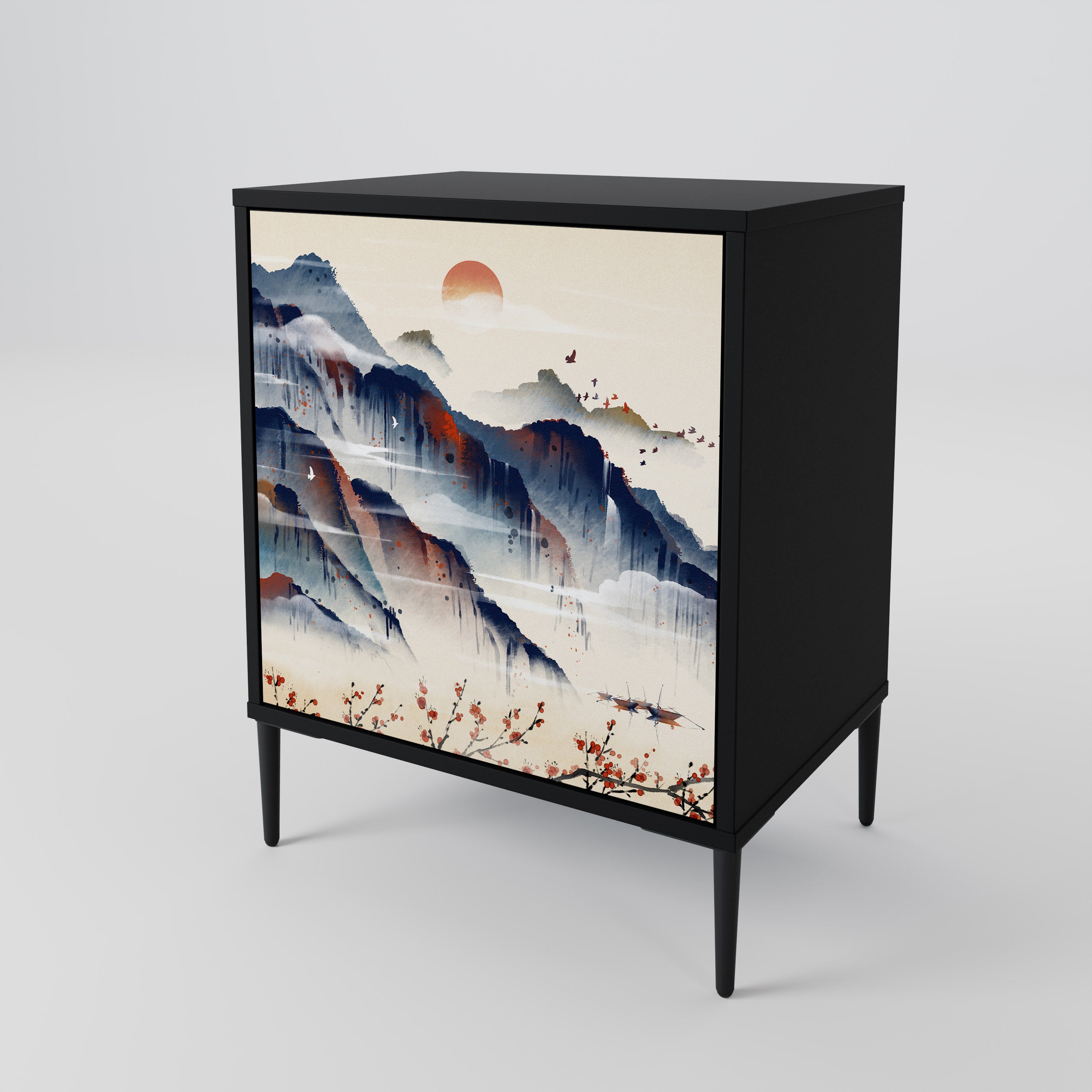 JAPANESE LANDSCAPE 1-Door Sideboard