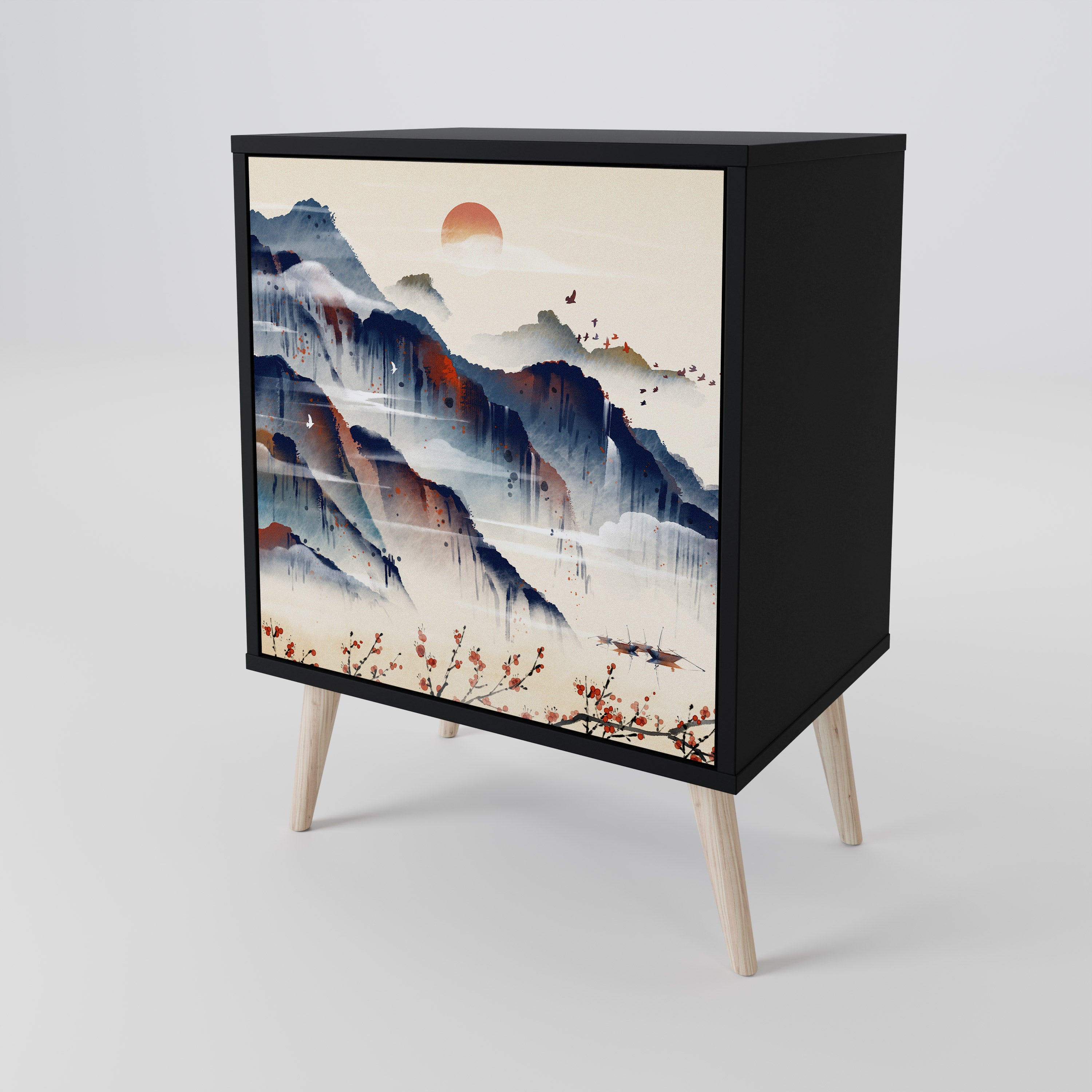 JAPANESE LANDSCAPE 1-Door Sideboard