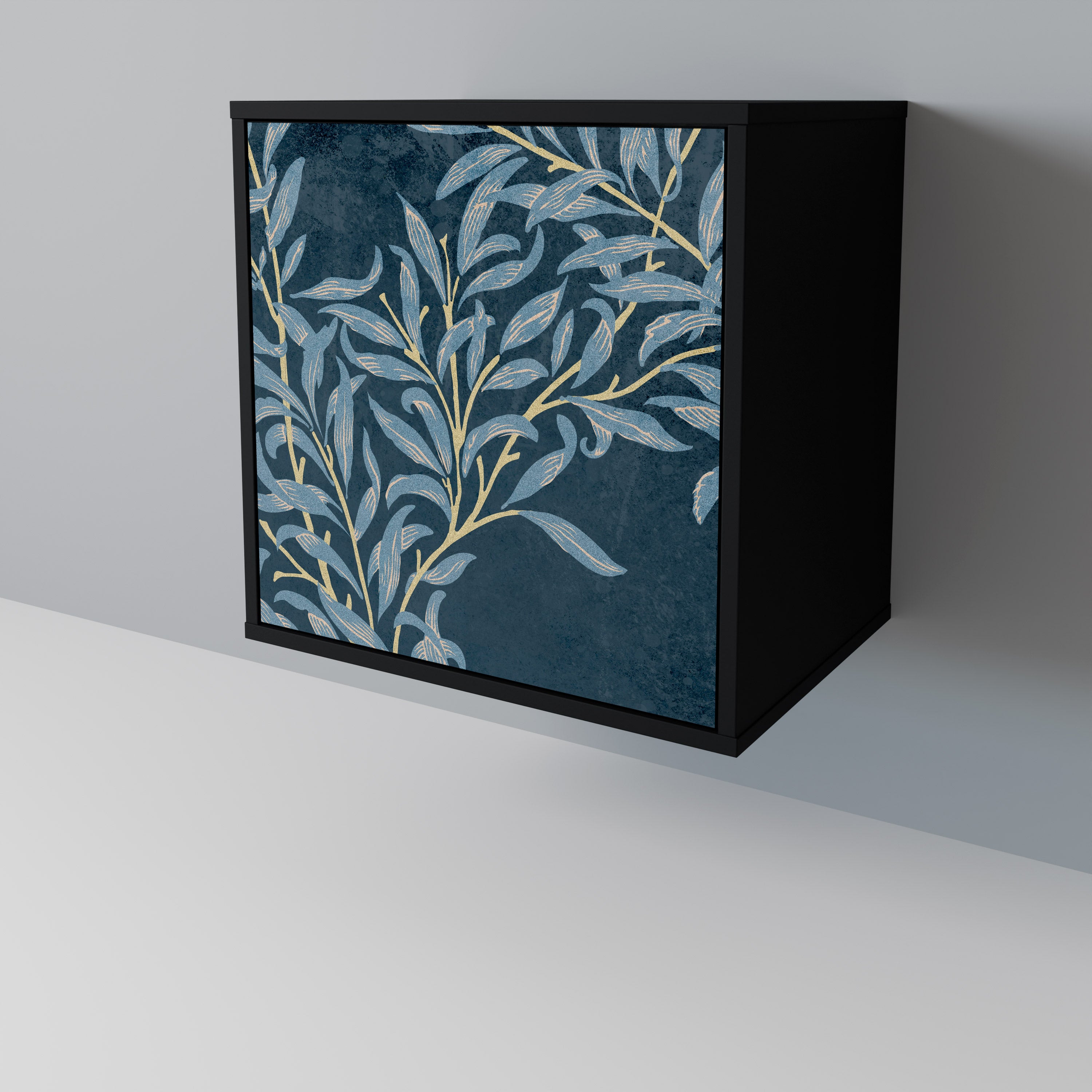 BLUE LEAVES 1-Door Sideboard