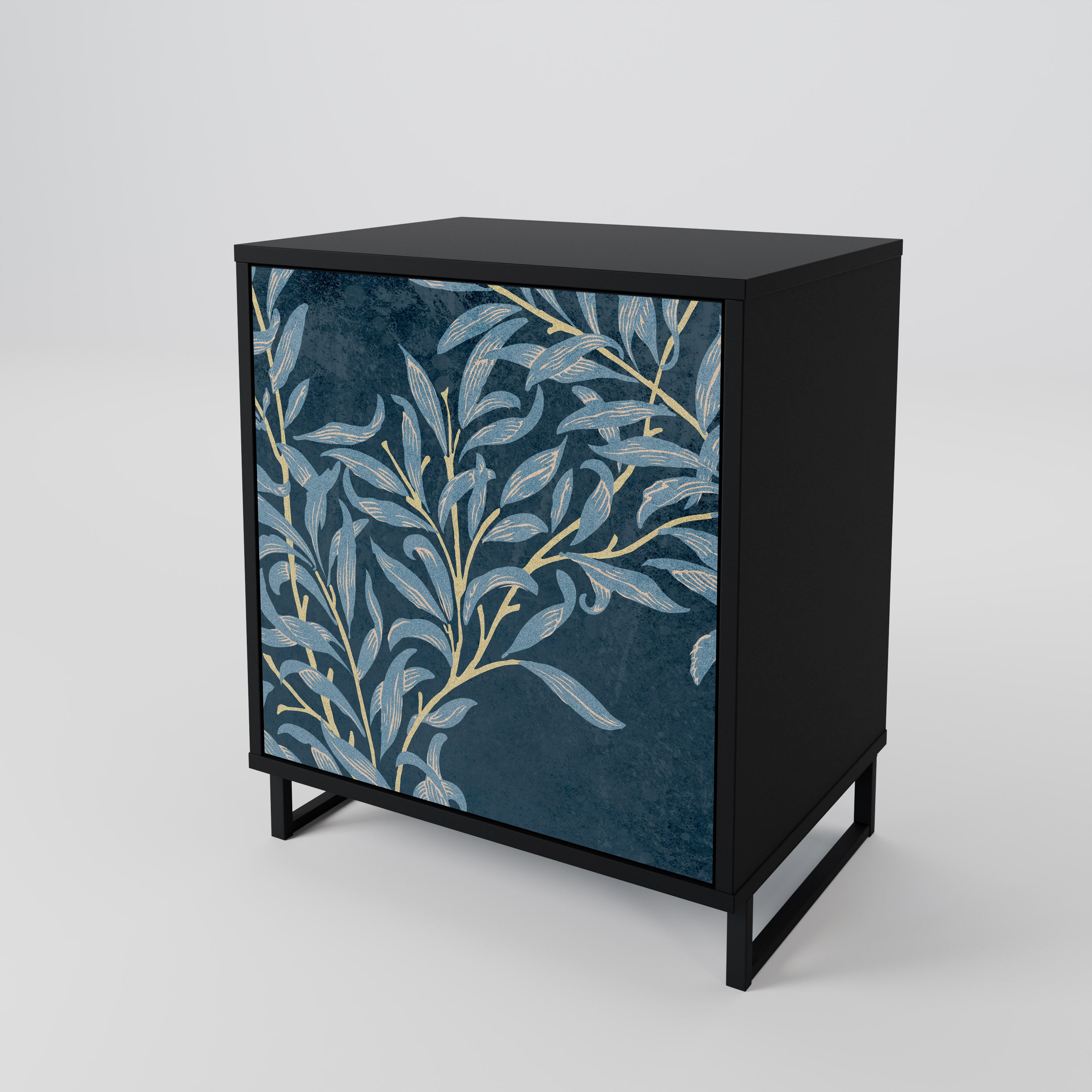 BLUE LEAVES 1-Door Sideboard