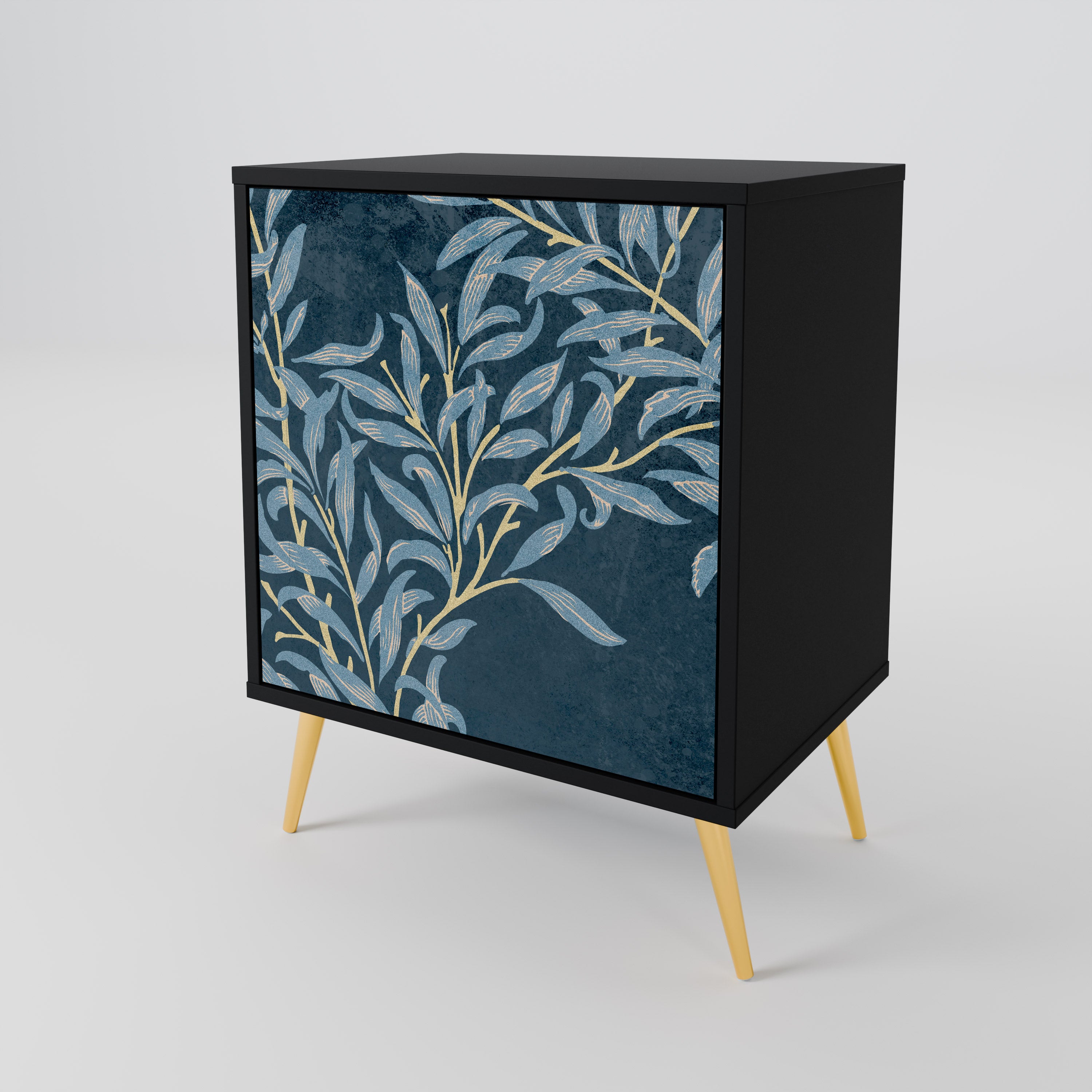BLUE LEAVES 1-Door Sideboard
