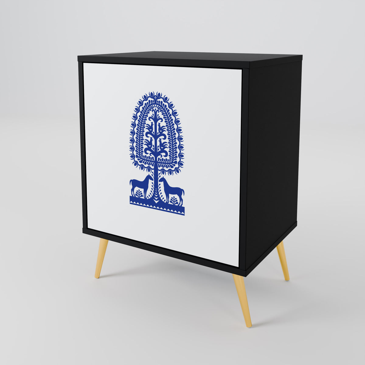 POLISH FOLK ART 1-Door Sideboard
