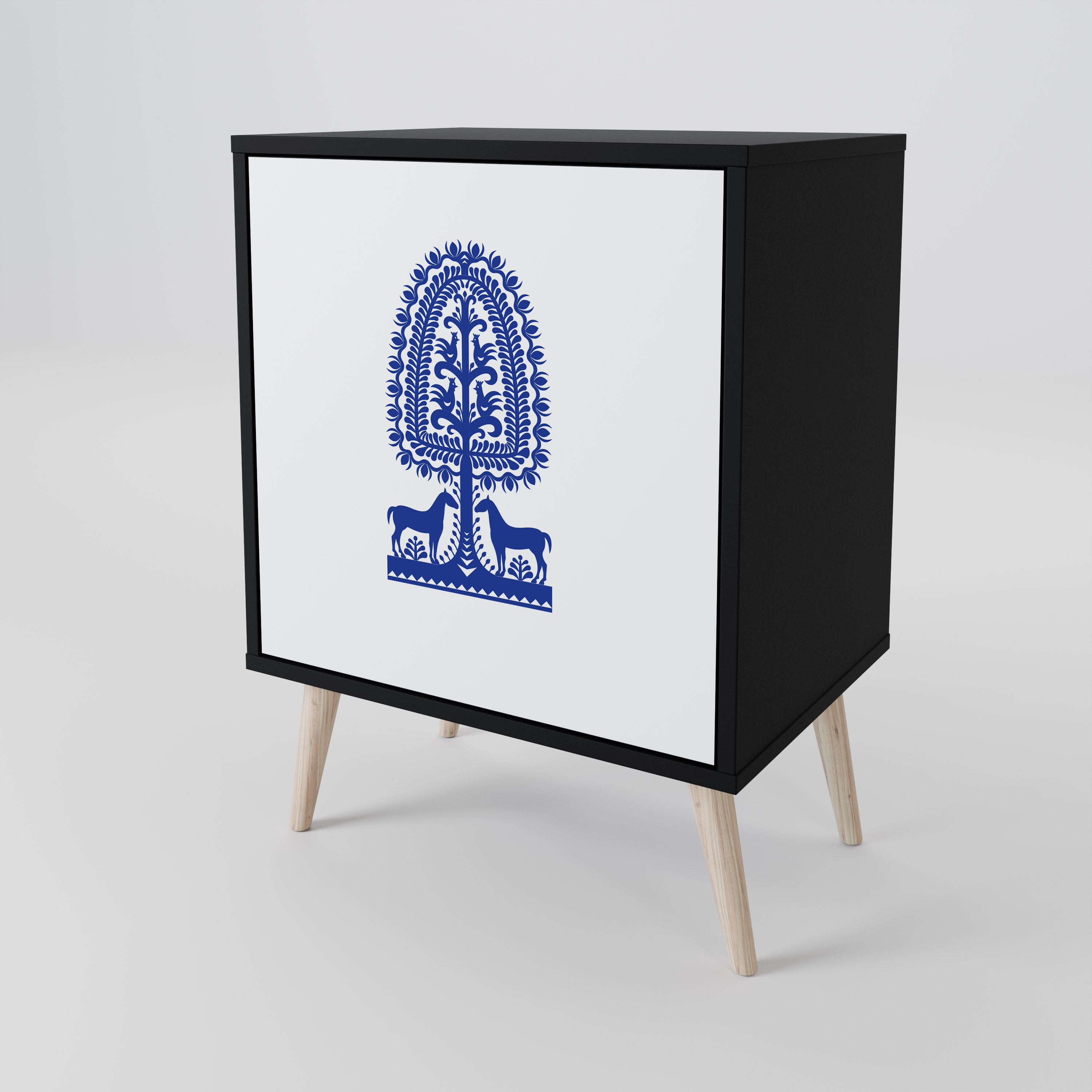 POLISH FOLK ART 1-Door Sideboard