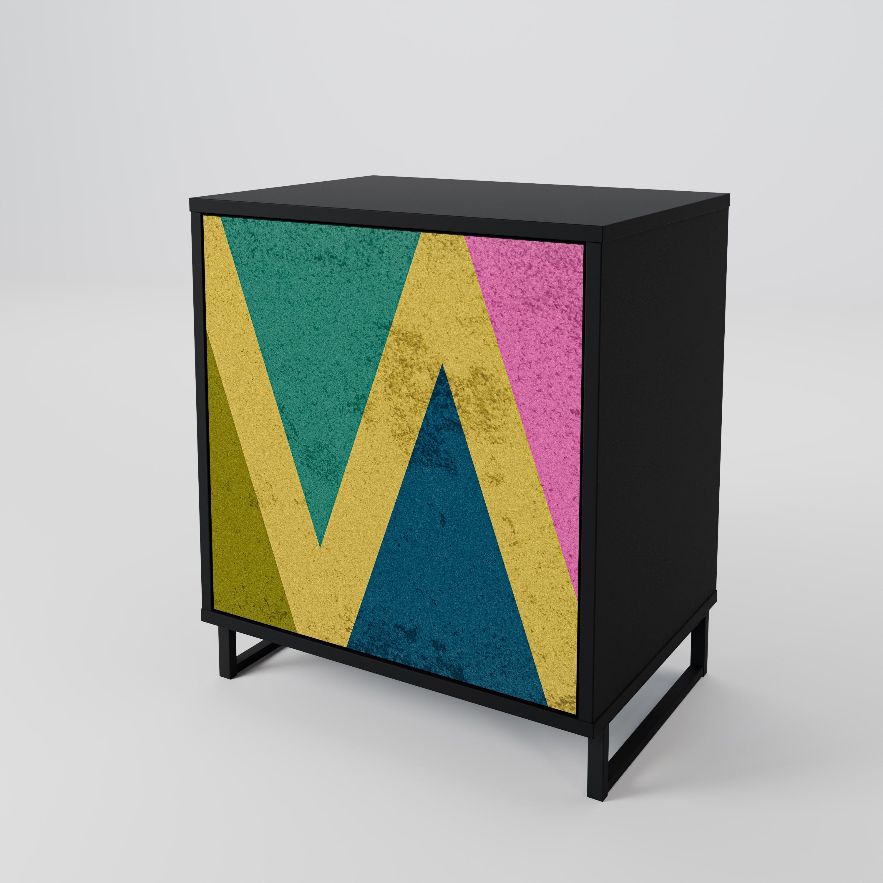 COLORFUL TRIANGLES 1-Door Sideboard