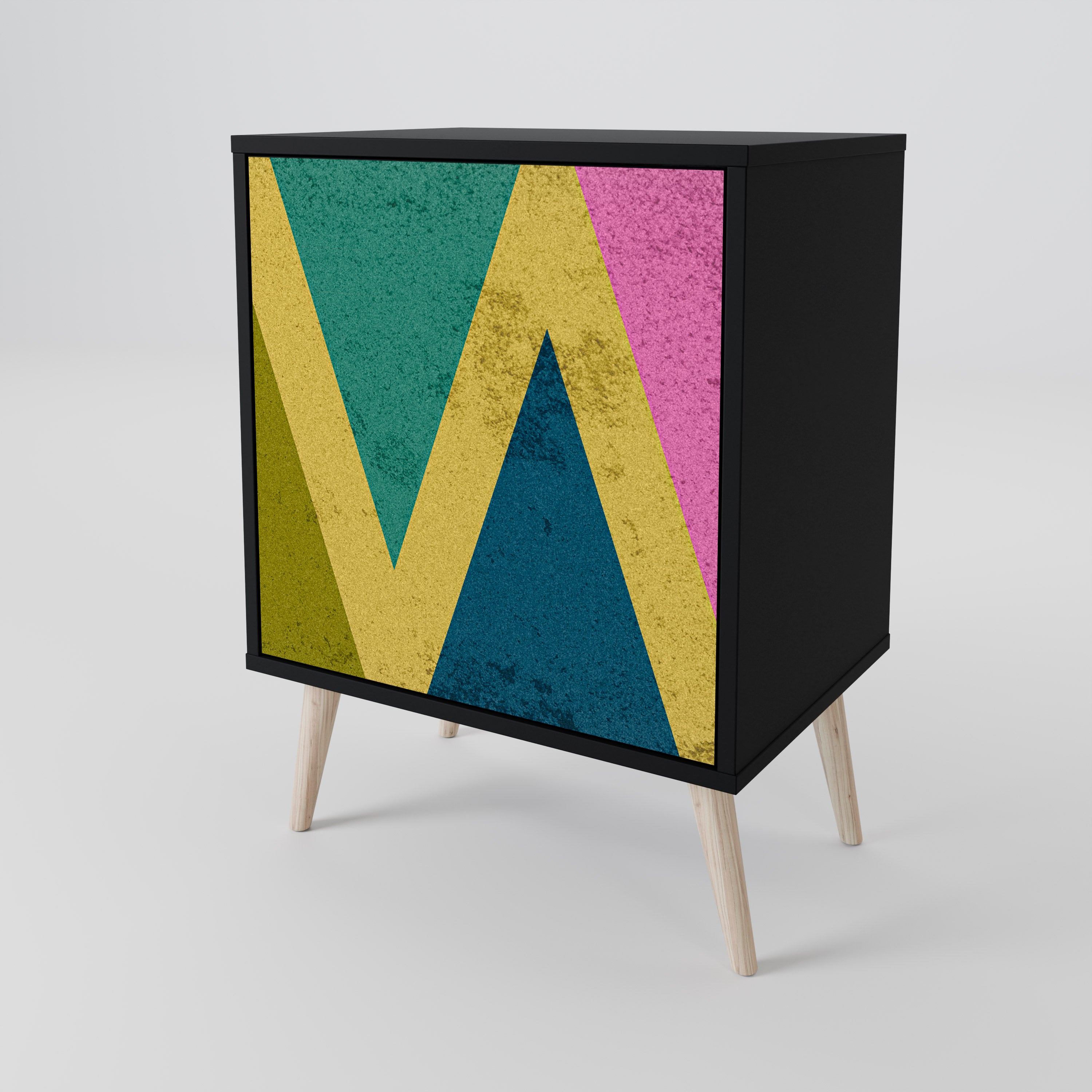COLORFUL TRIANGLES 1-Door Sideboard