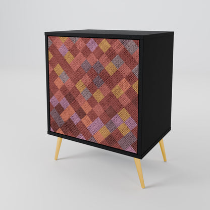 PAINTED SQUARES 1-Door Sideboard