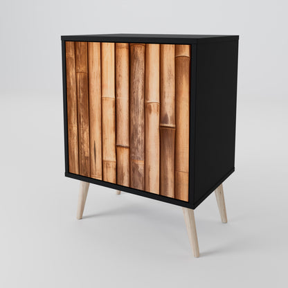 NATURAL WOOD 1-Door Sideboard