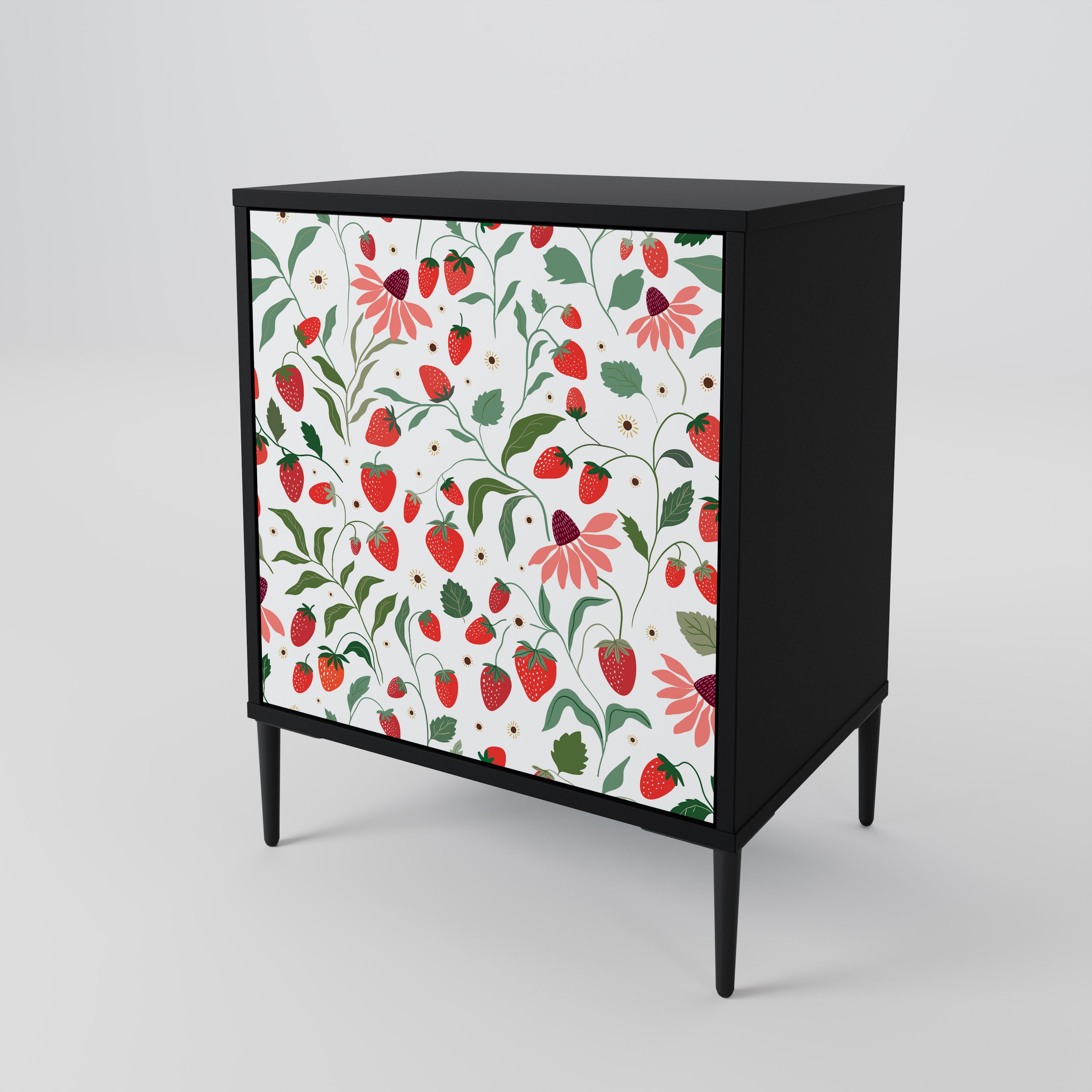 FLOWERS AND STRAWBERRIES 1-Door Sideboard