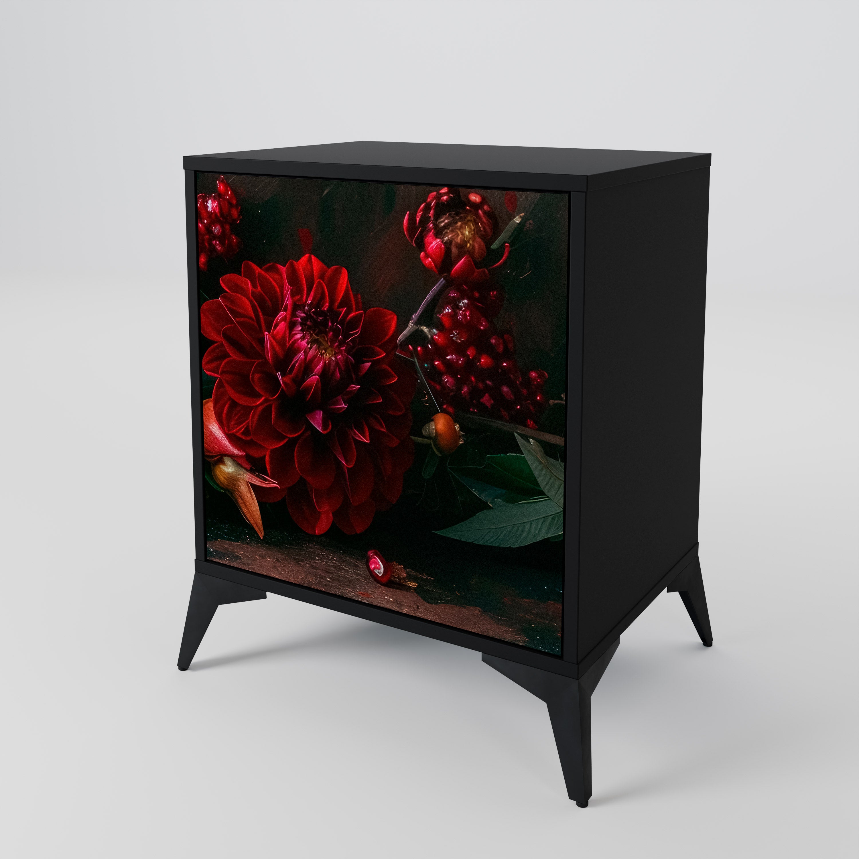 DAHLIAS AND POMEGRANATES 1-Door Sideboard