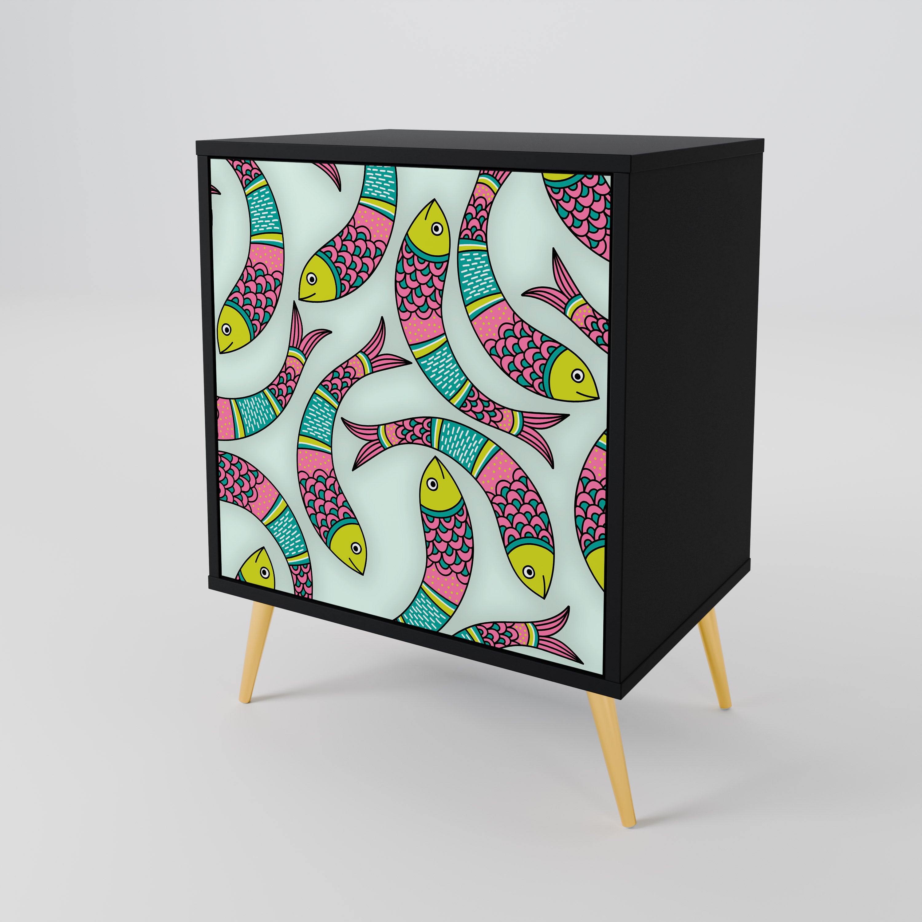 INDIAN FISH 1-Door Sideboard