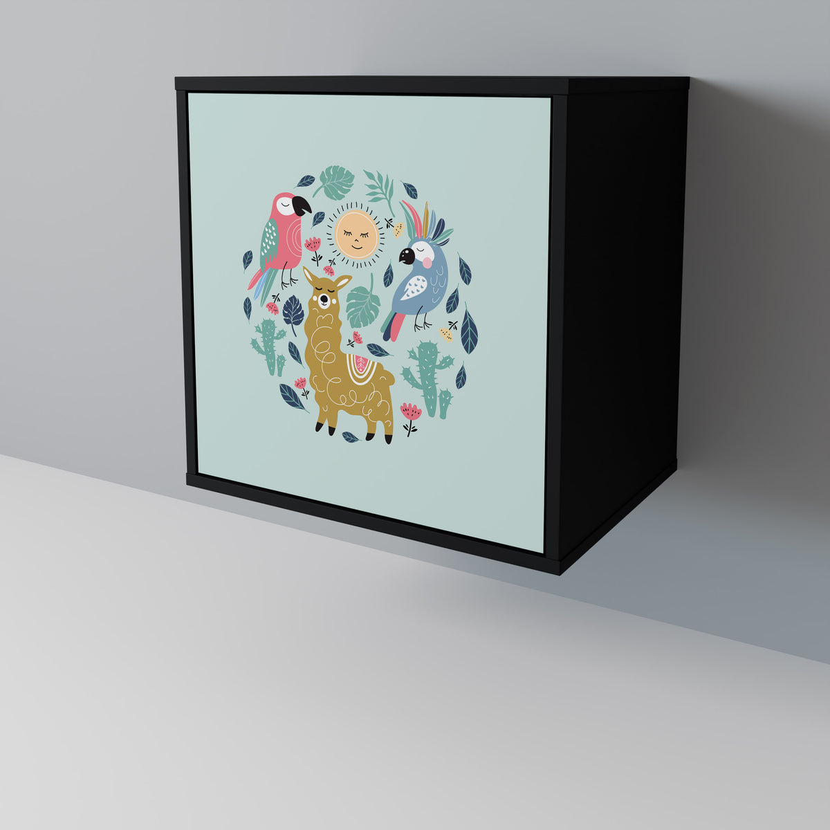 COLORFUL ALPACAS 1-Door Sideboard
