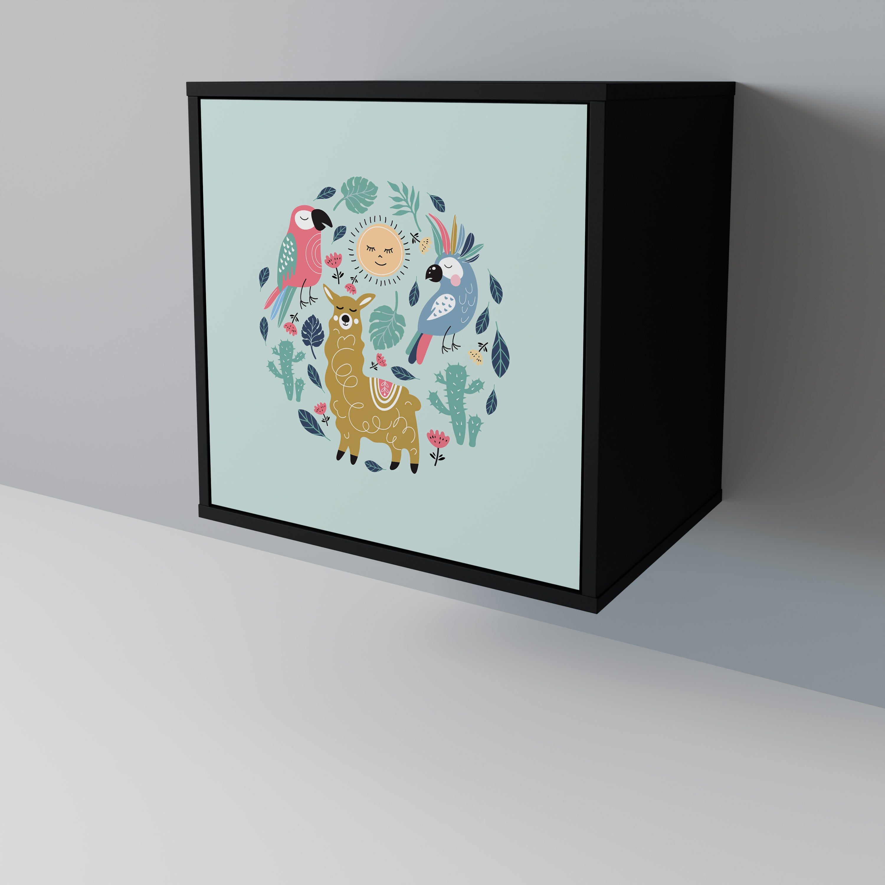 COLORFUL ALPACAS 1-Door Sideboard