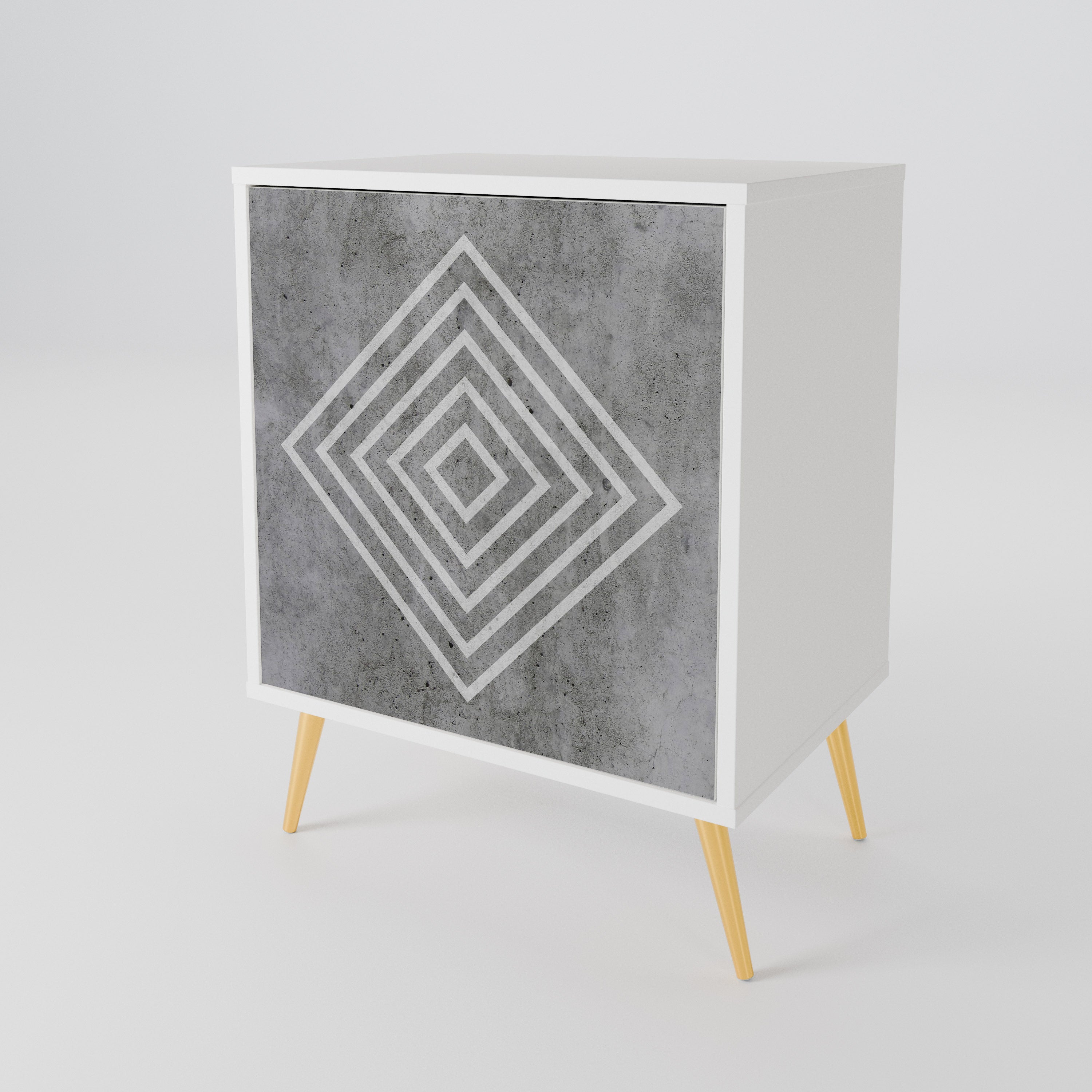 POLYGONAL ARTISTRY 1-Door Sideboard