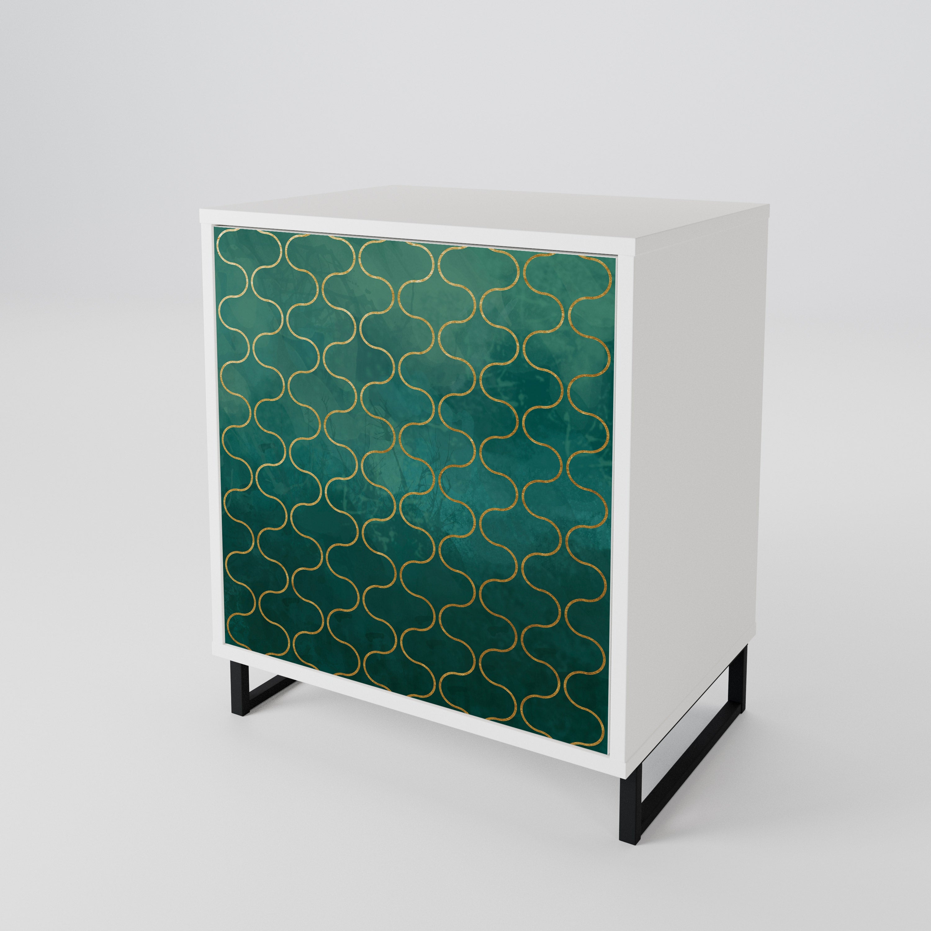 TESSELATED GREENERY 1-Door Sideboard