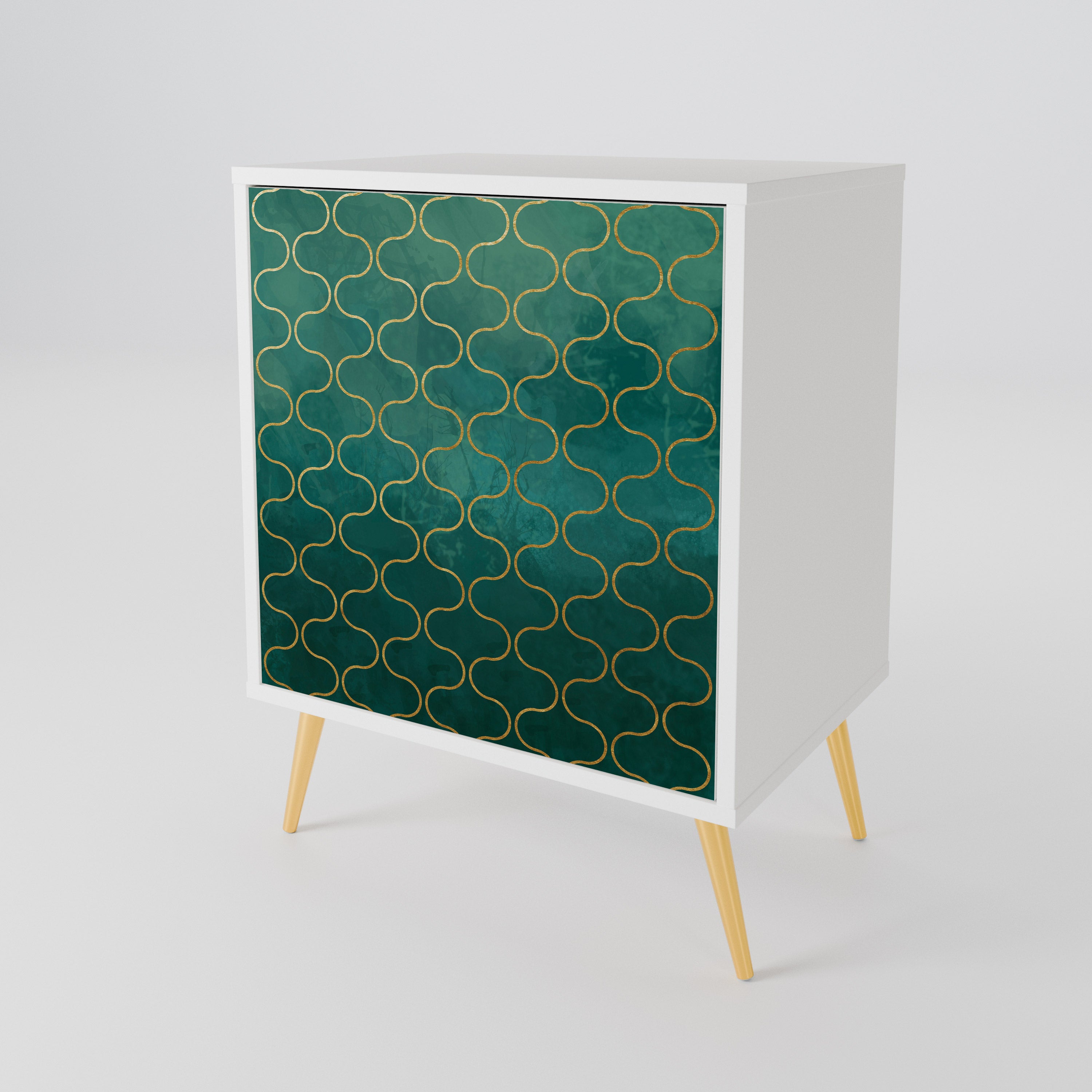 TESSELATED GREENERY 1-Door Sideboard