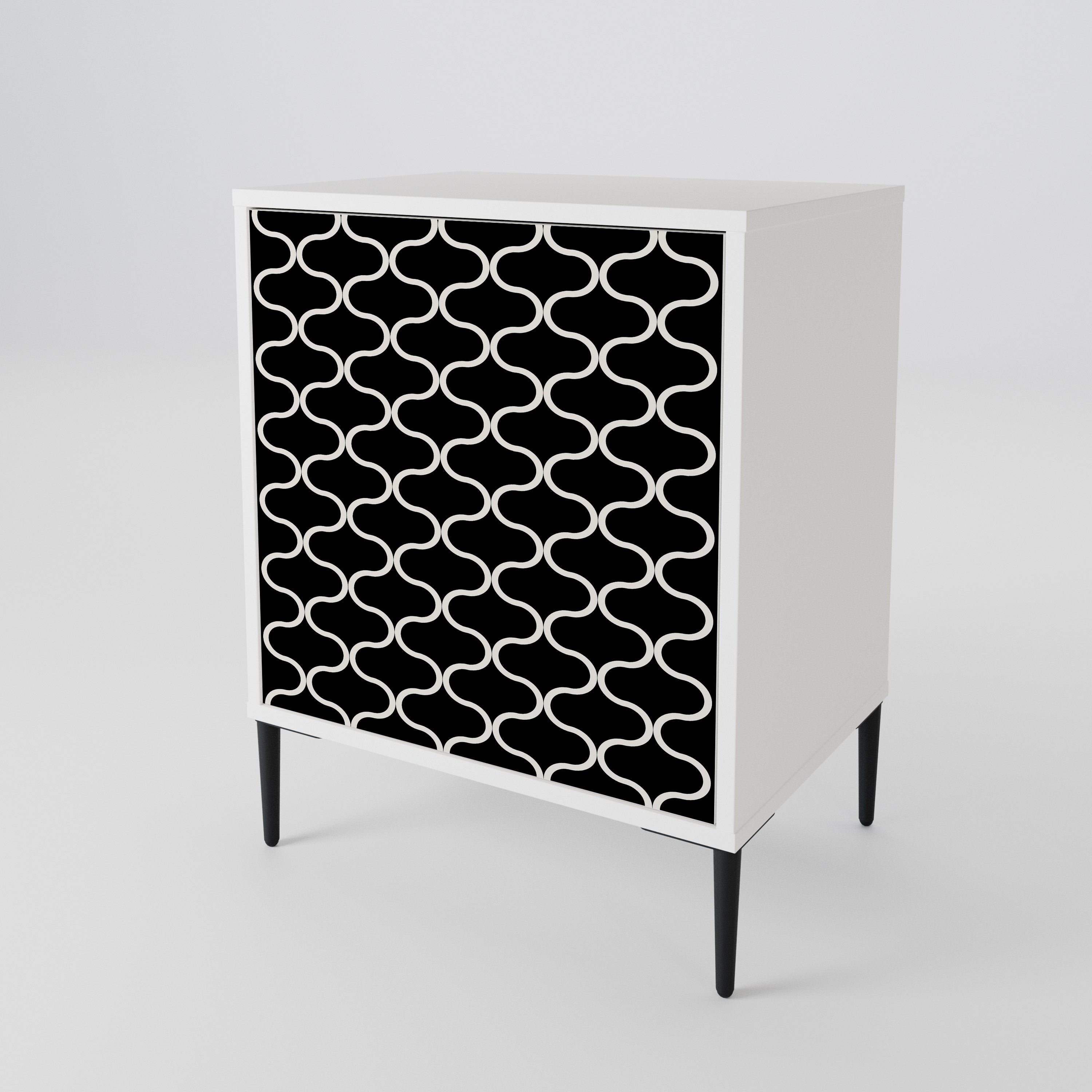 TESSELATED BLACKNESS 1-Door Sideboard