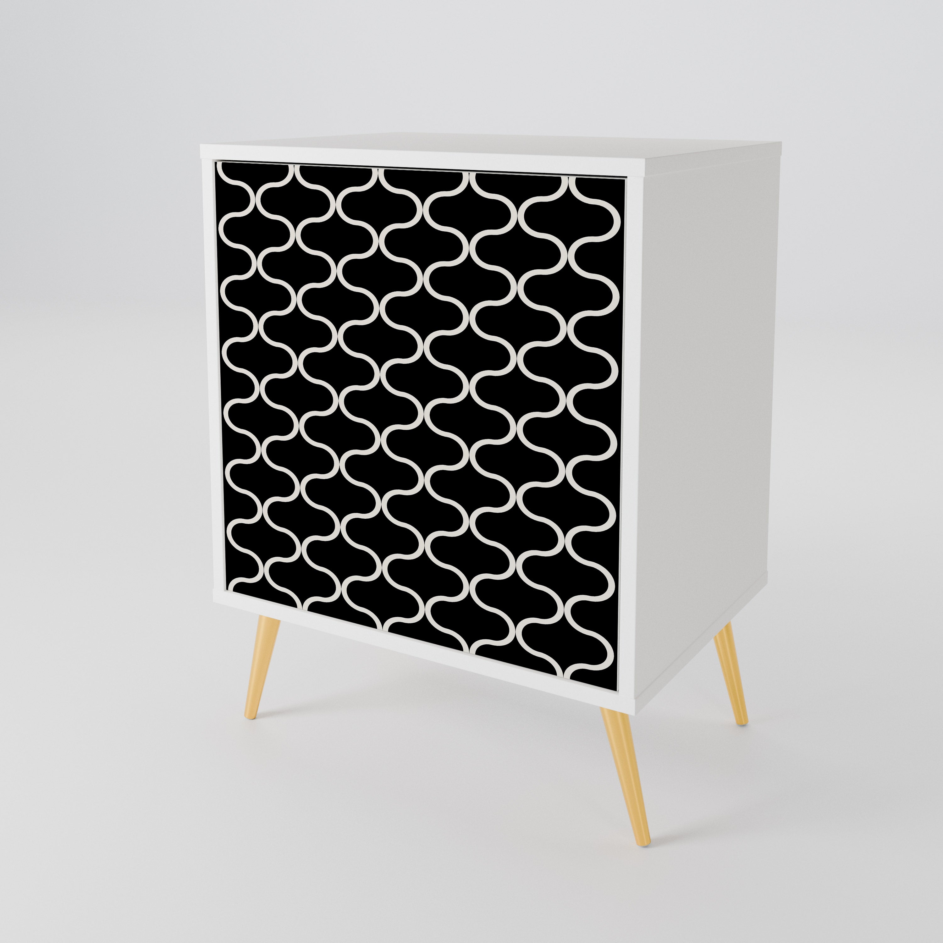 TESSELATED BLACKNESS 1-Door Sideboard