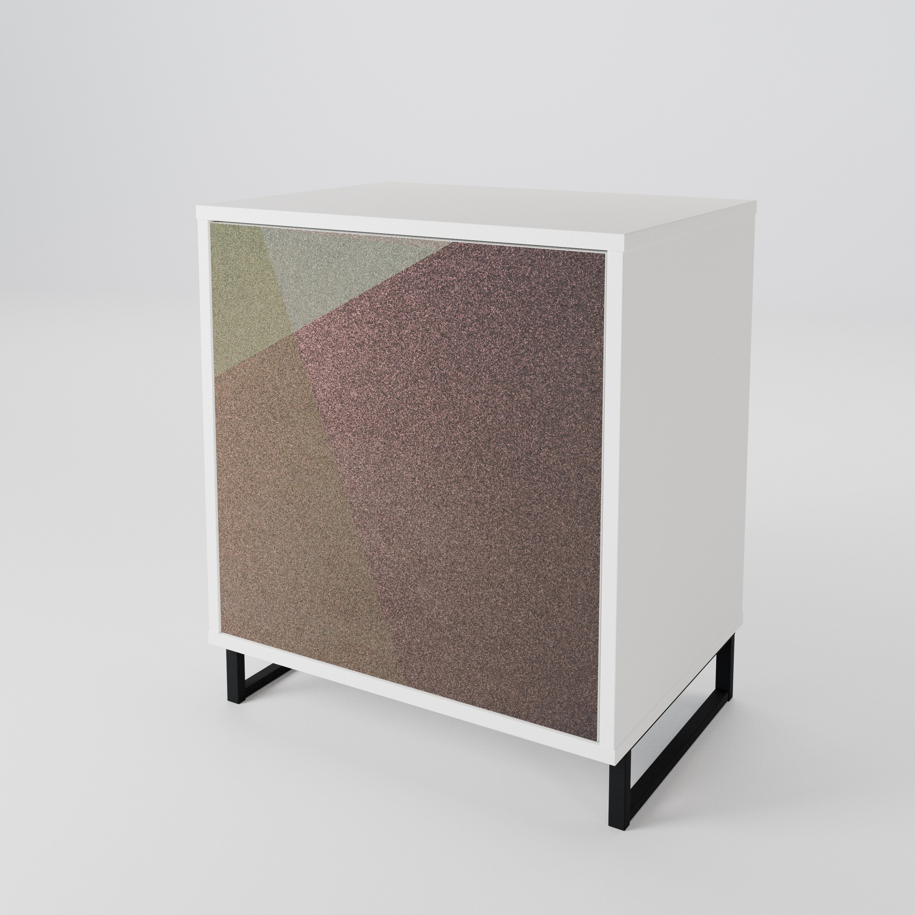 BEIGE GEOMETRY 1-Door Sideboard