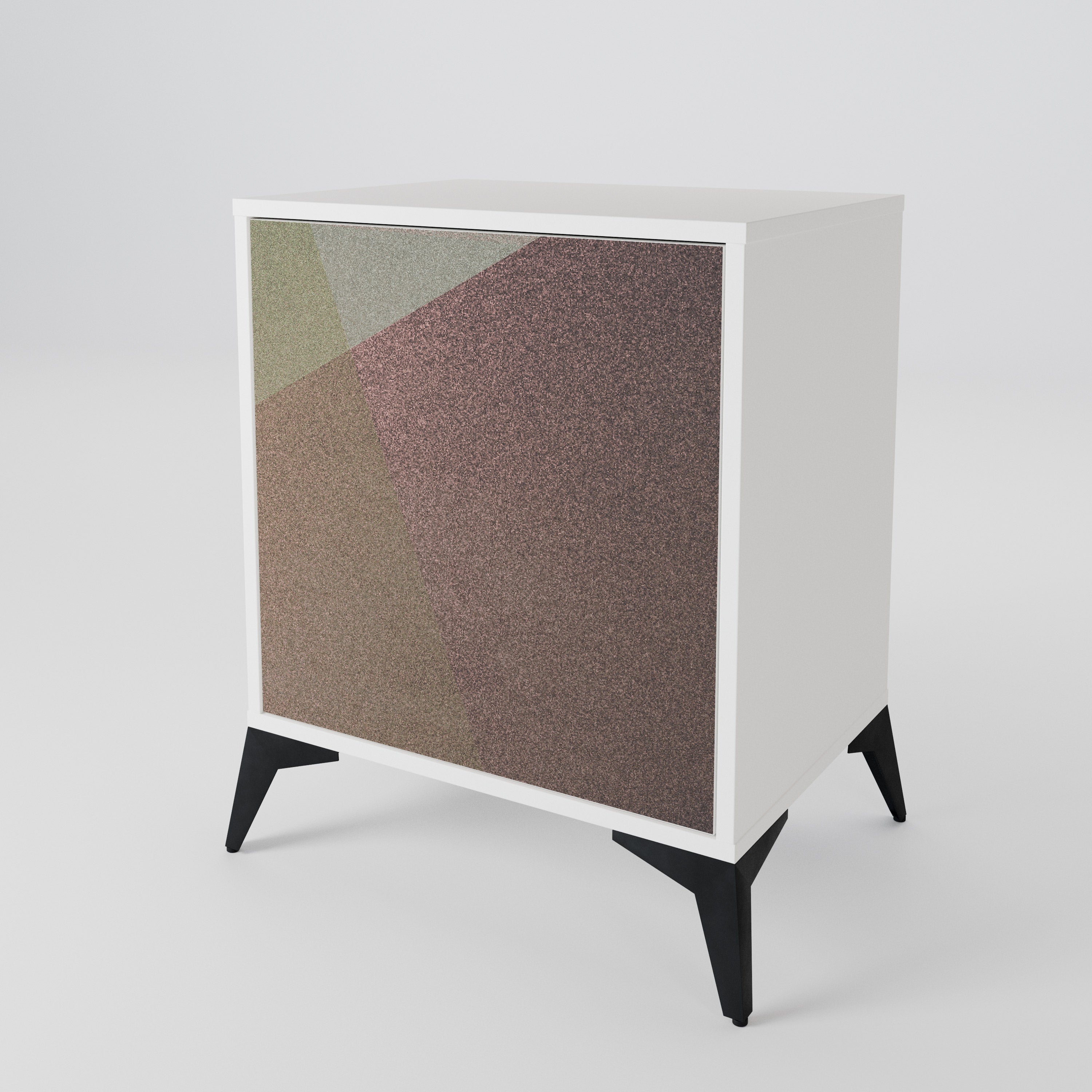 BEIGE GEOMETRY 1-Door Sideboard
