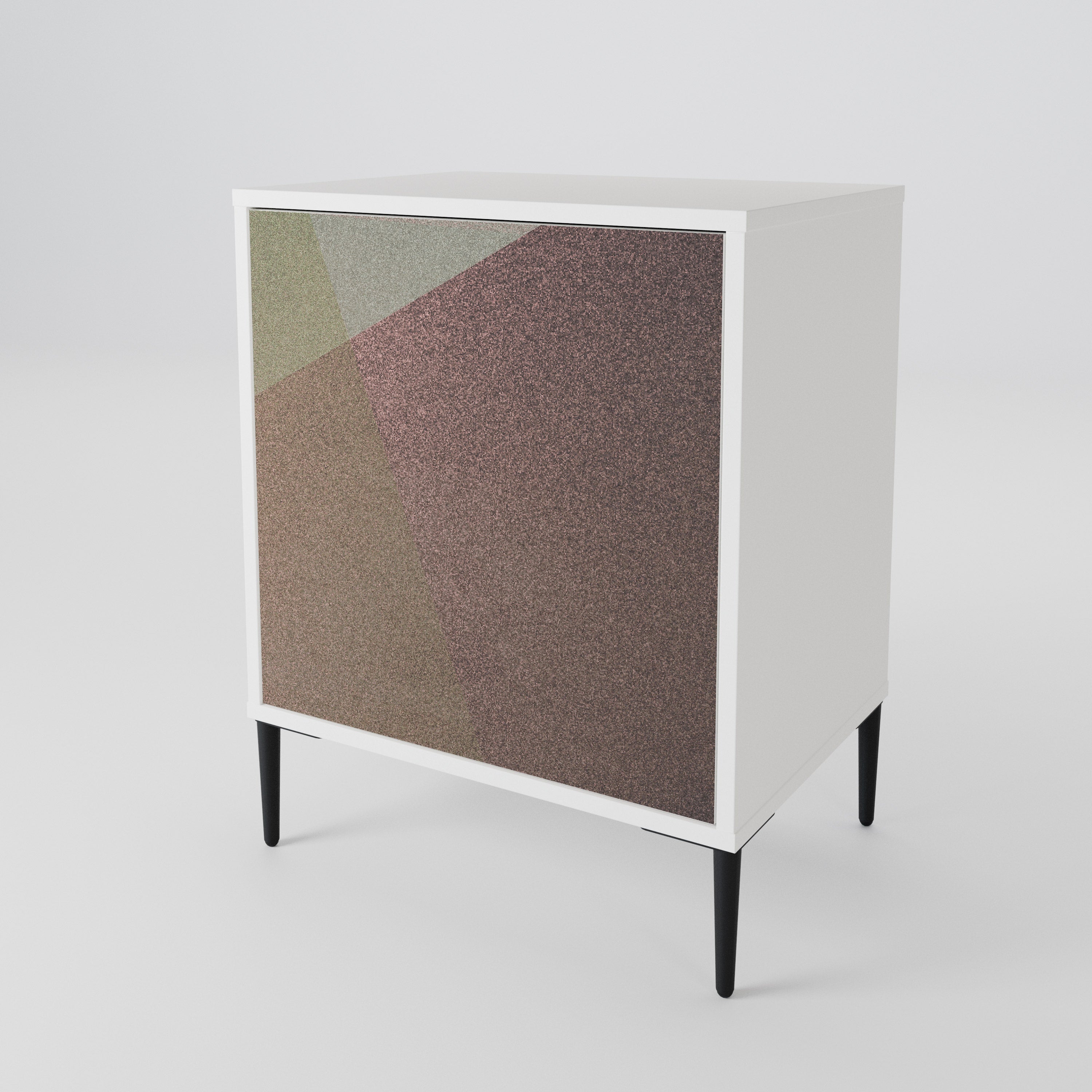 BEIGE GEOMETRY 1-Door Sideboard