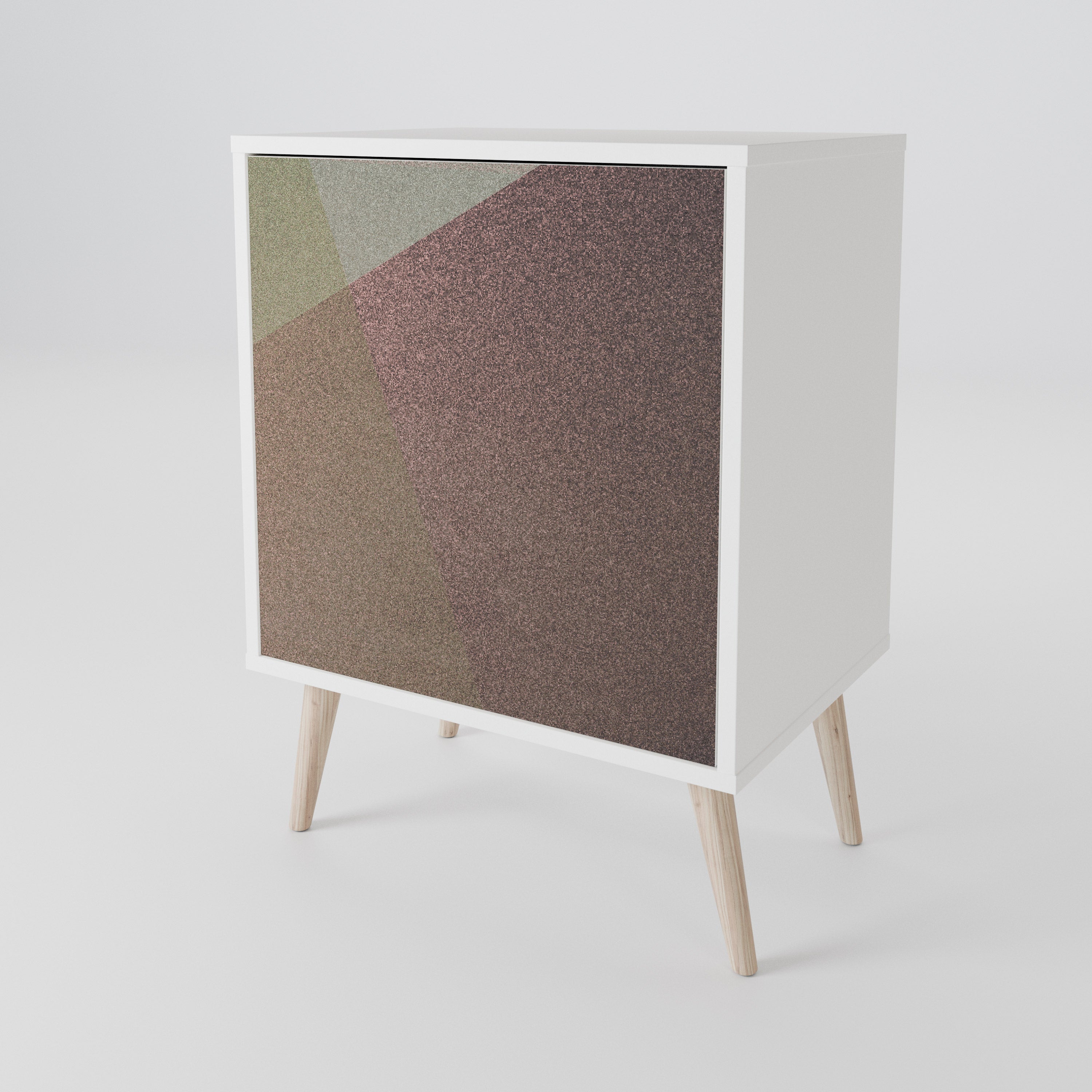 BEIGE GEOMETRY 1-Door Sideboard