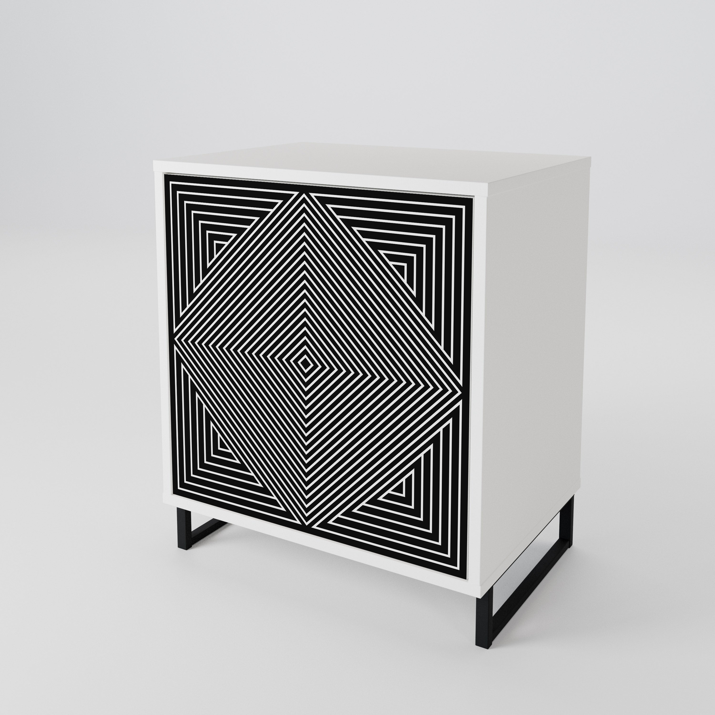 POLYGON ILLUSION 1-Door Sideboard