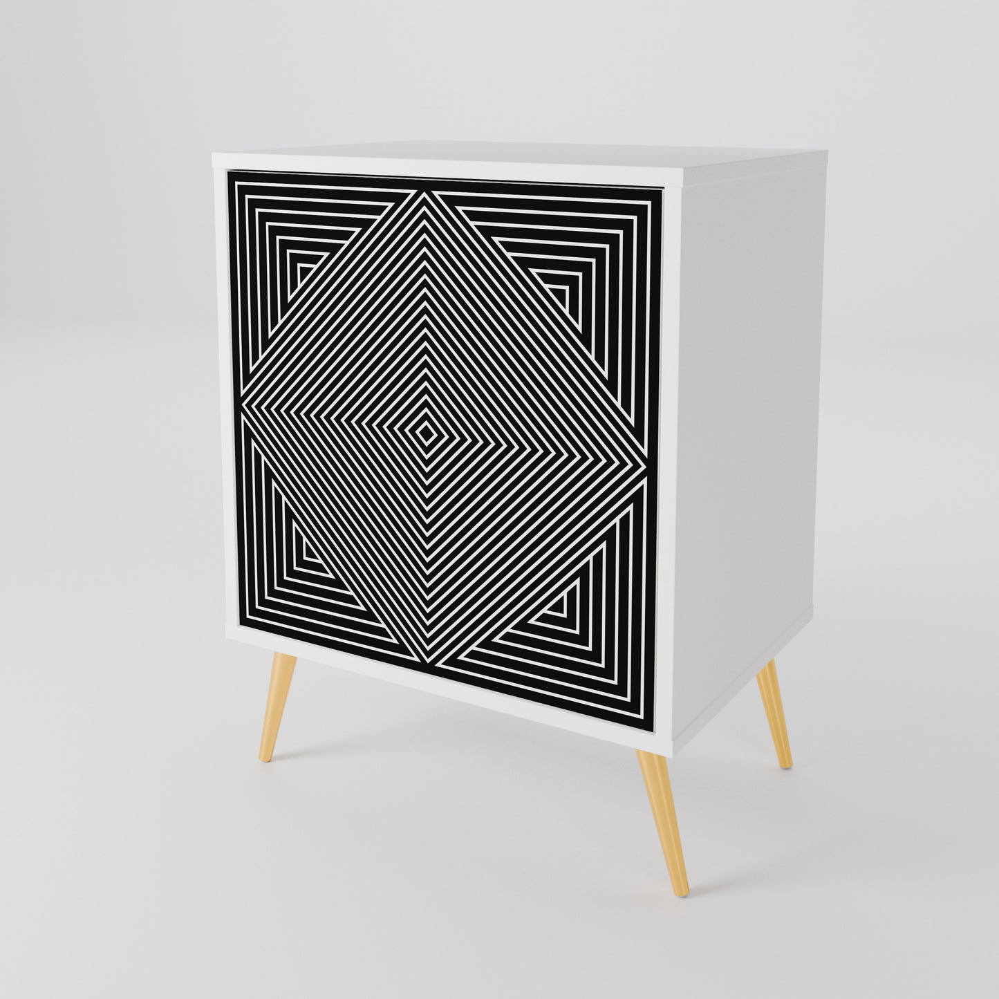 POLYGON ILLUSION 1-Door Sideboard
