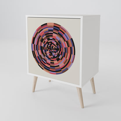 BROWN CIRCLES 1-Door Sideboard