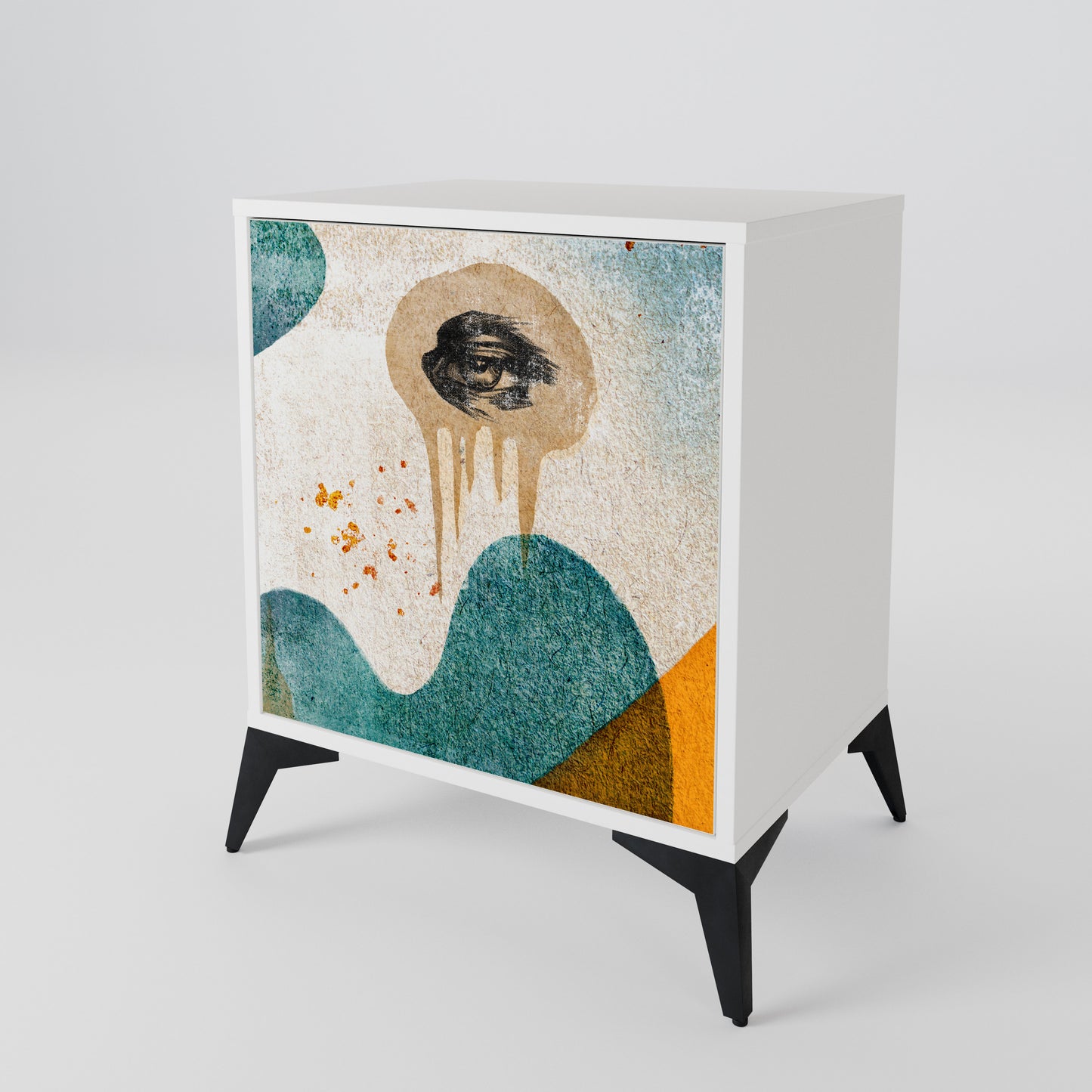 ABSTRACT FACES 1-Door Sideboard