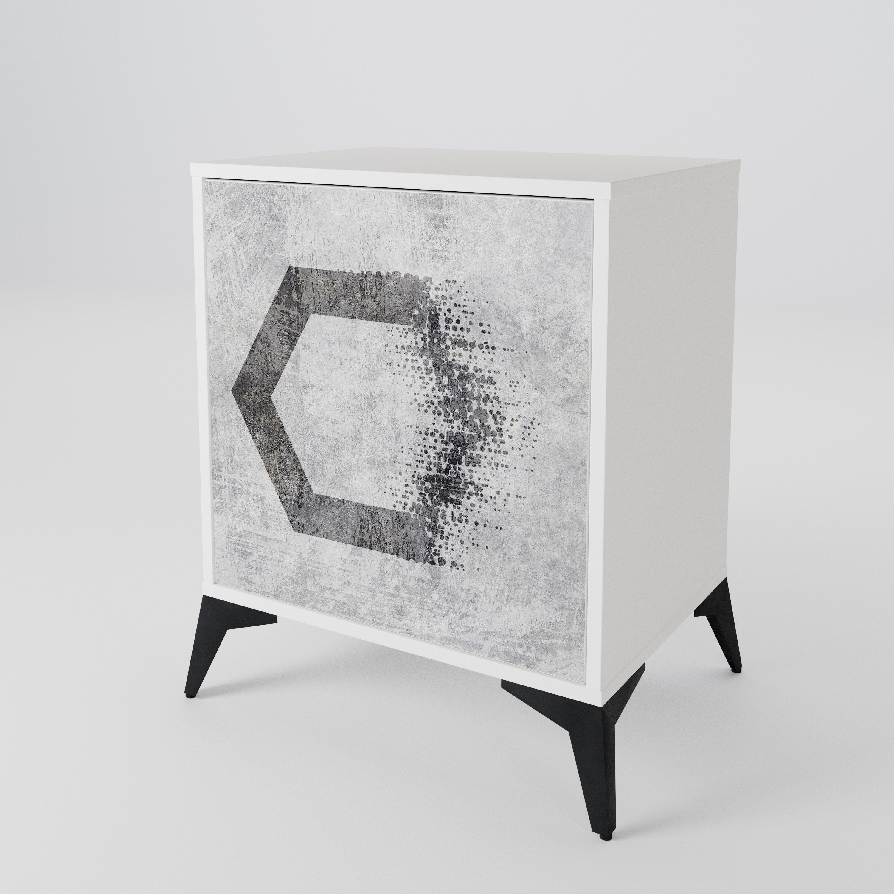 HEXAGONAL FIGURES 1-Door Sideboard