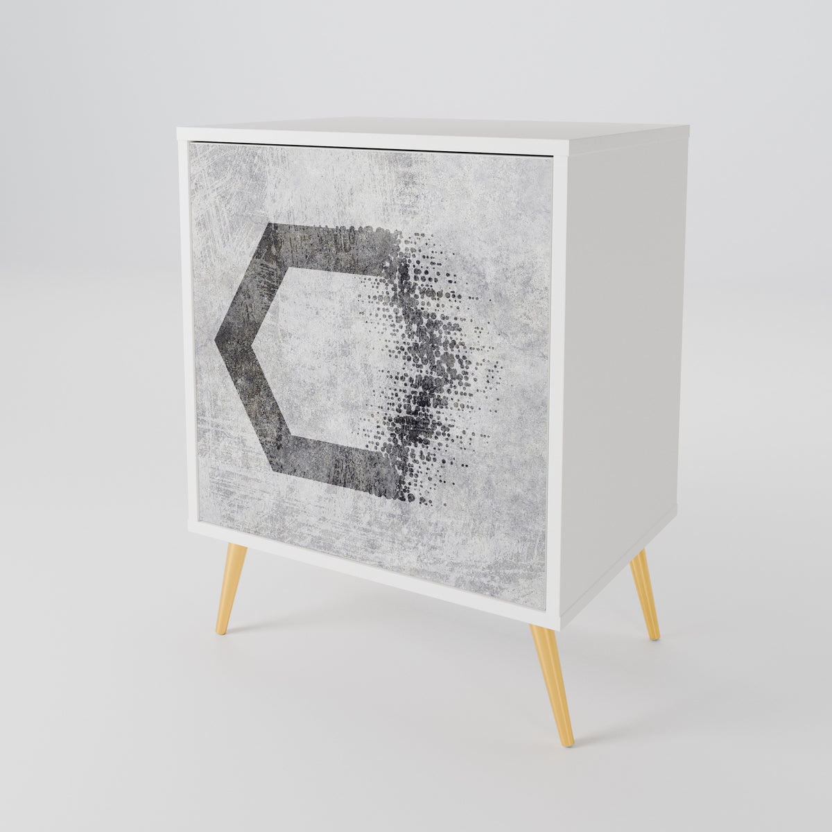 HEXAGONAL FIGURES 1-Door Sideboard