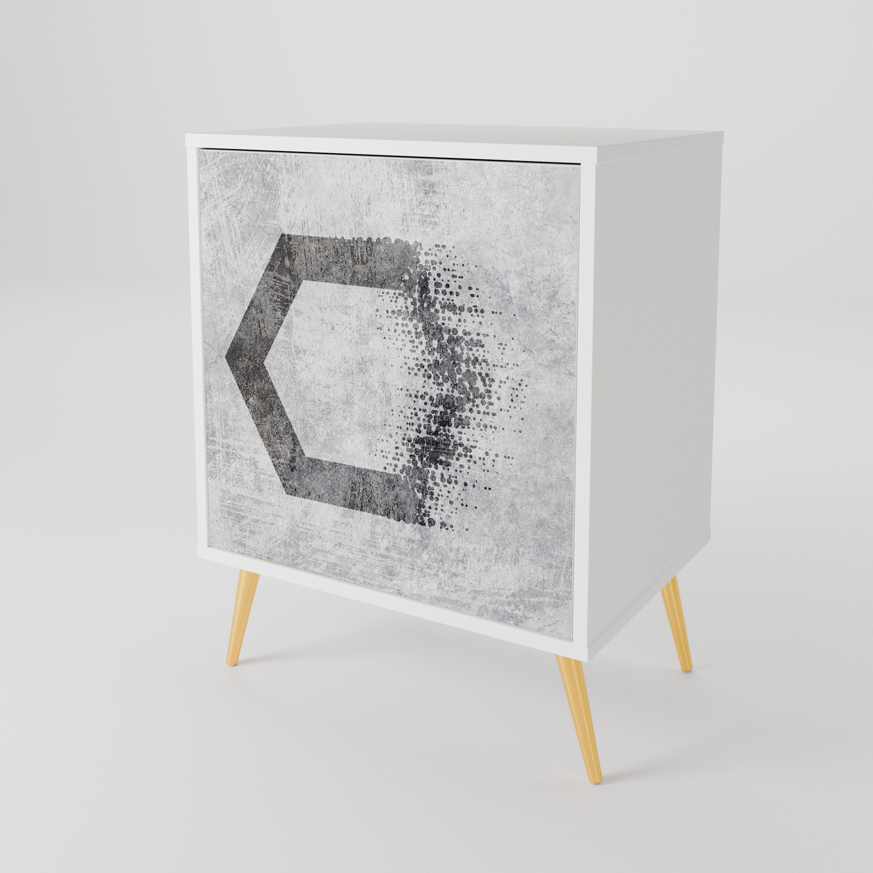 HEXAGONAL FIGURES 1-Door Sideboard