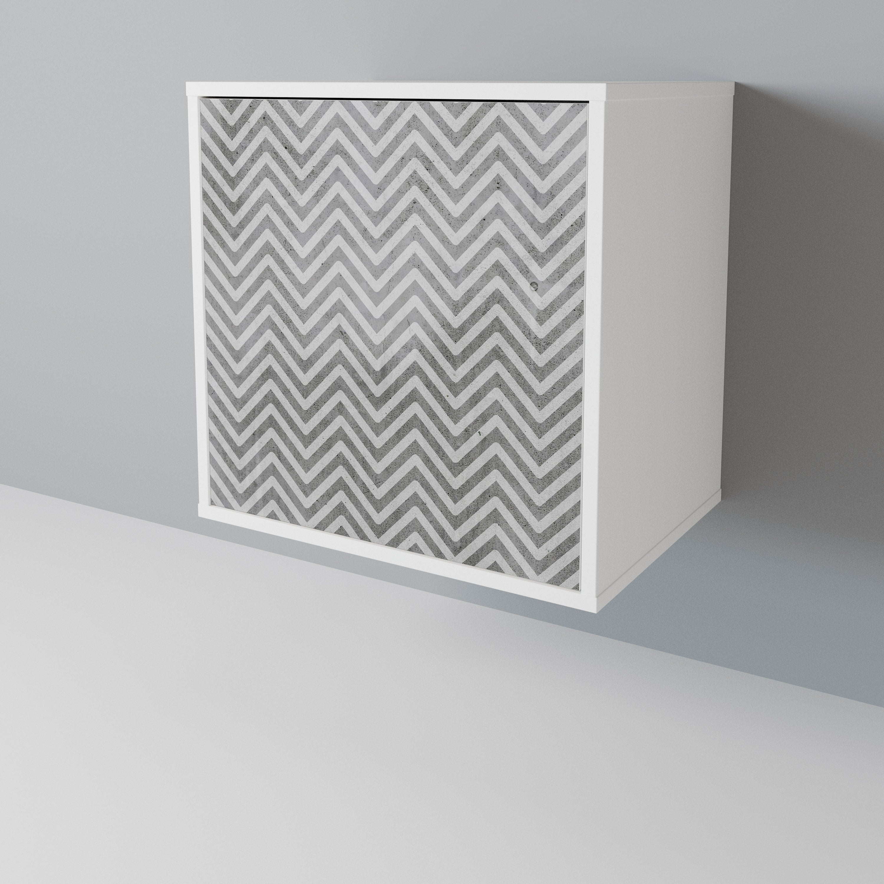 CONCRETE ZIG ZAG 1-Door Sideboard