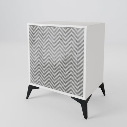 CONCRETE ZIG ZAG 1-Door Sideboard