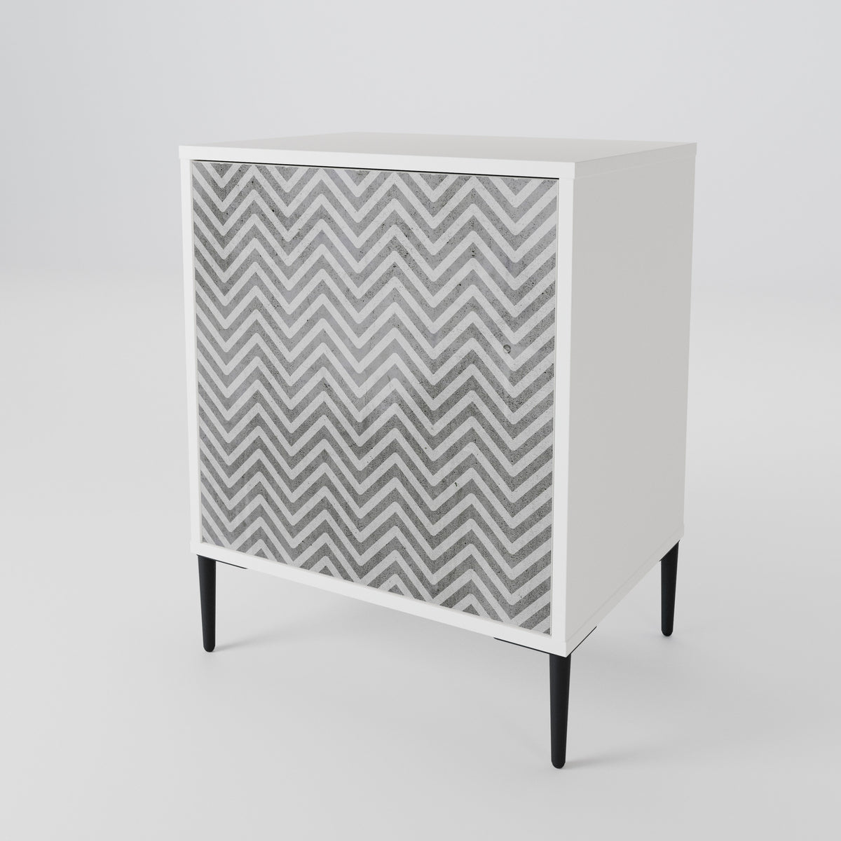 CONCRETE ZIG ZAG 1-Door Sideboard