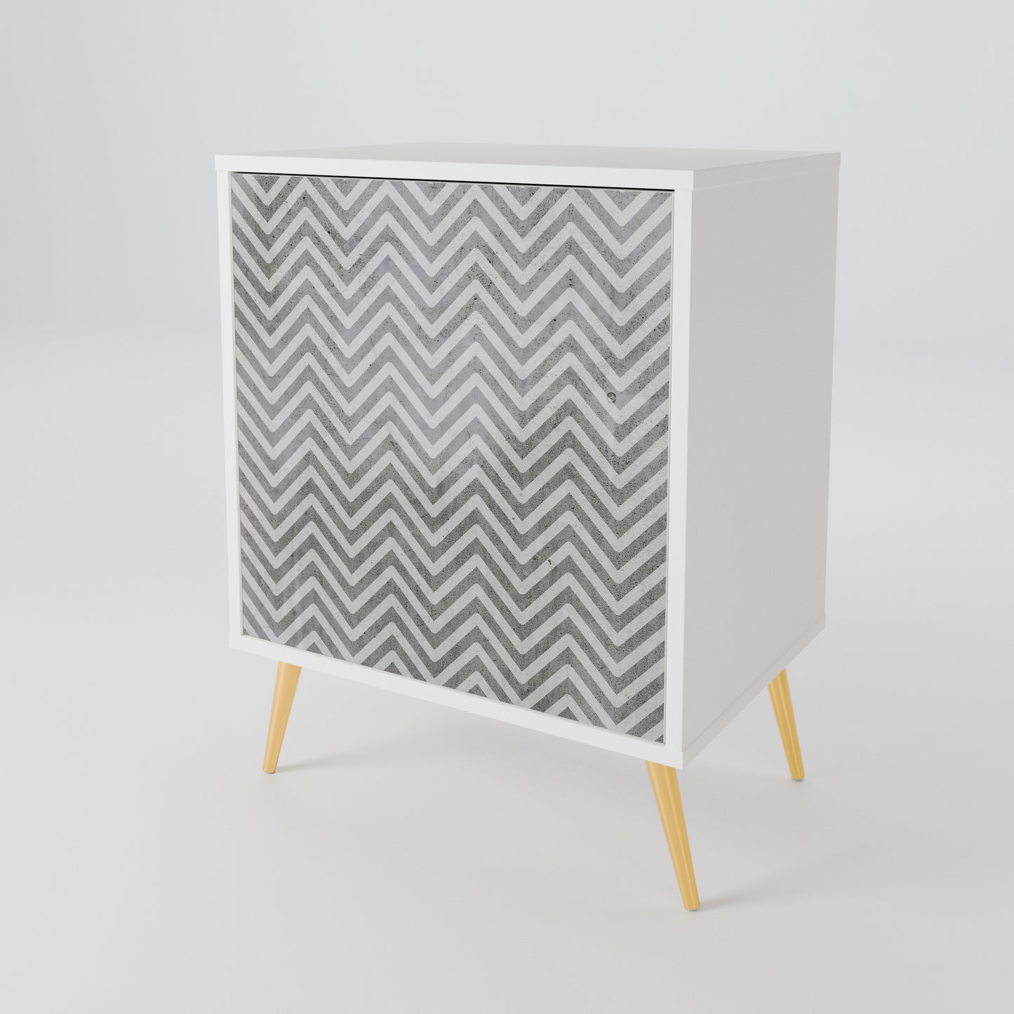 CONCRETE ZIG ZAG 1-Door Sideboard