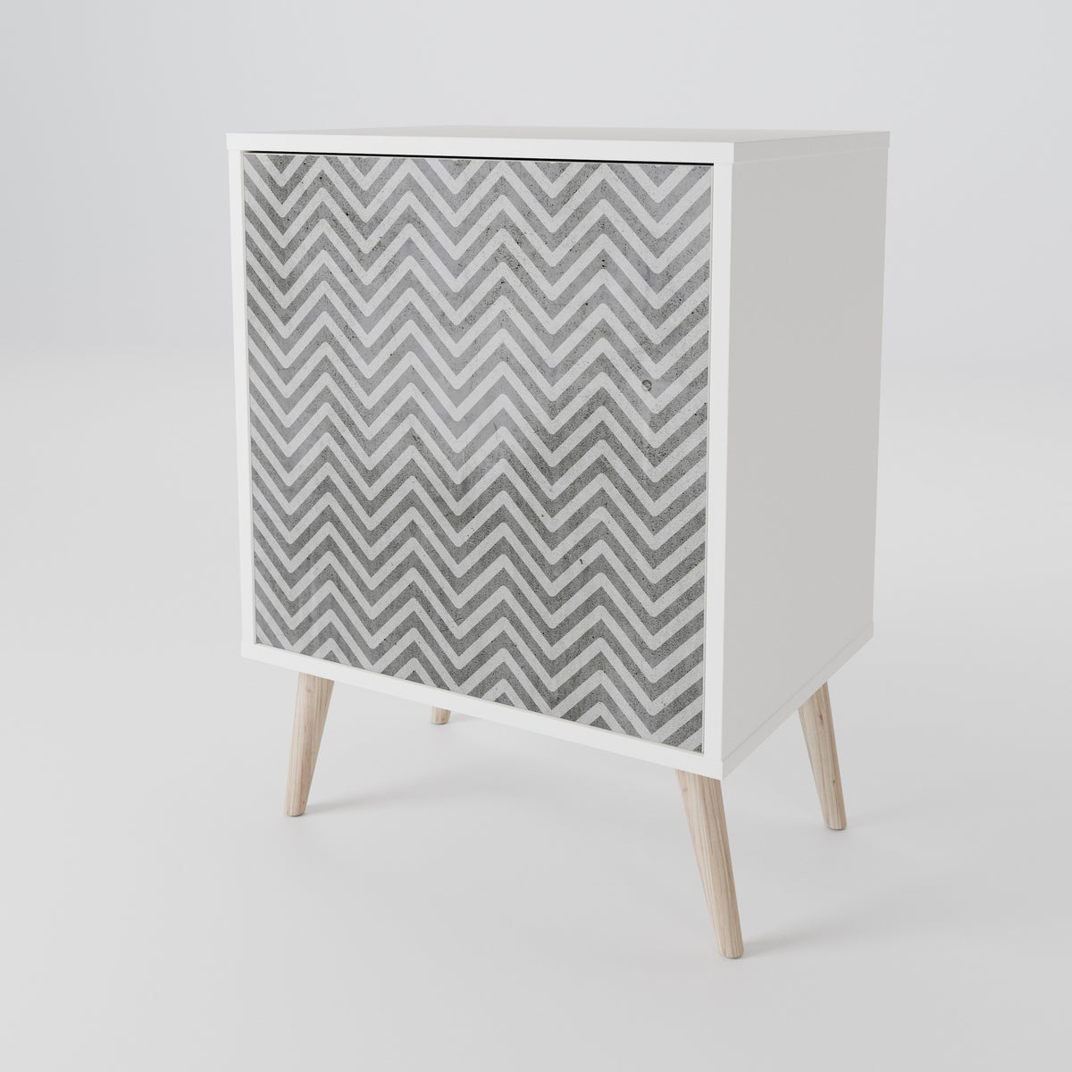 CONCRETE ZIG ZAG 1-Door Sideboard