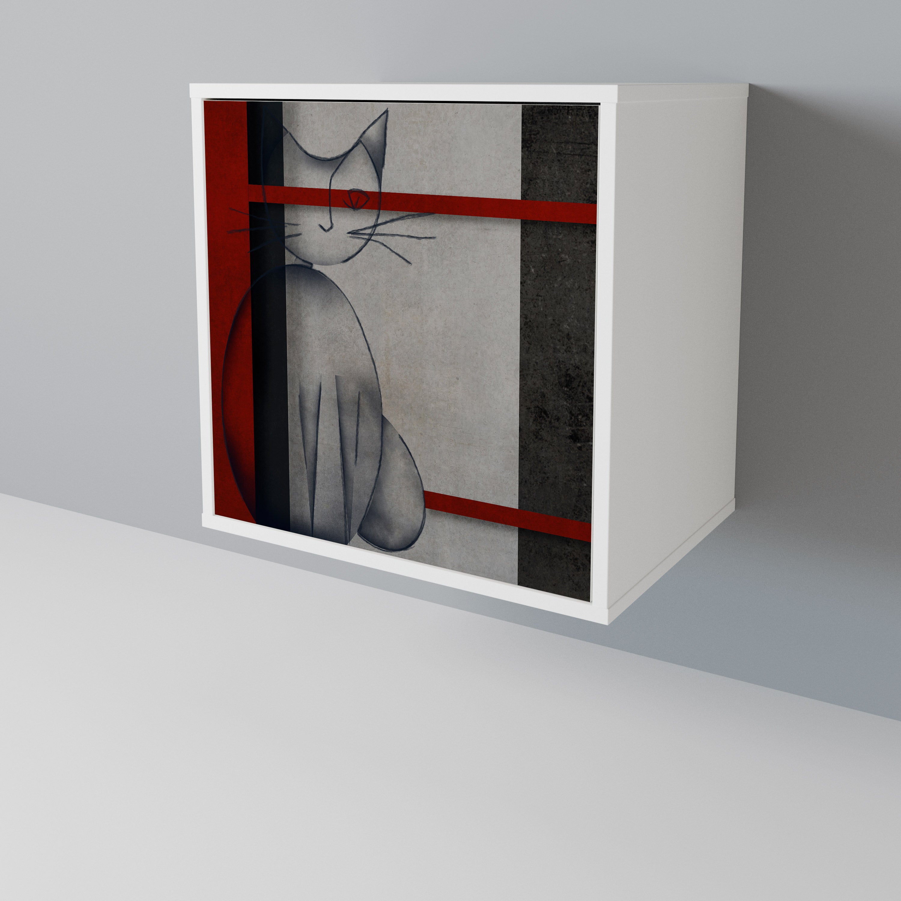GRAY FIGURES 1-Door Sideboard