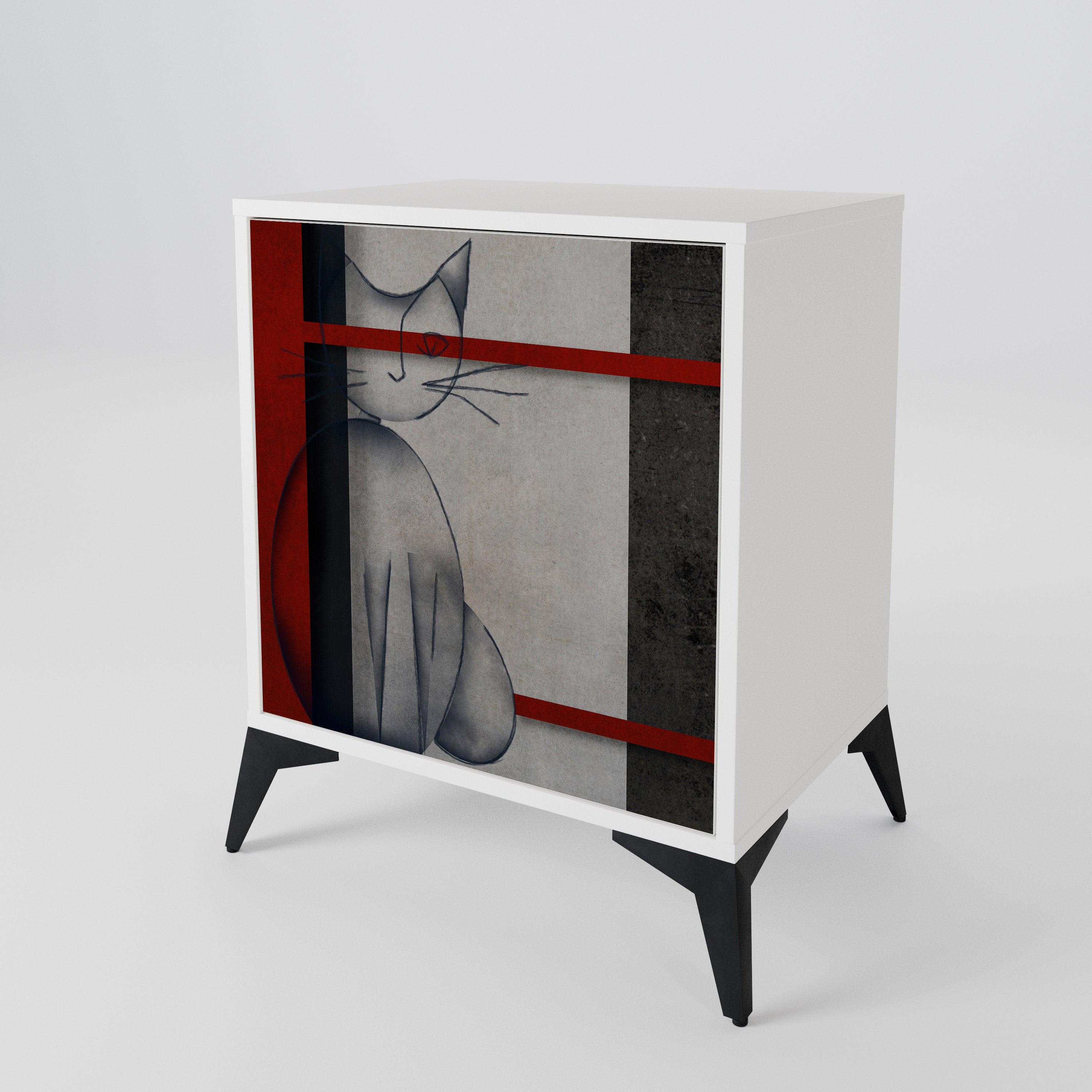 GRAY FIGURES 1-Door Sideboard