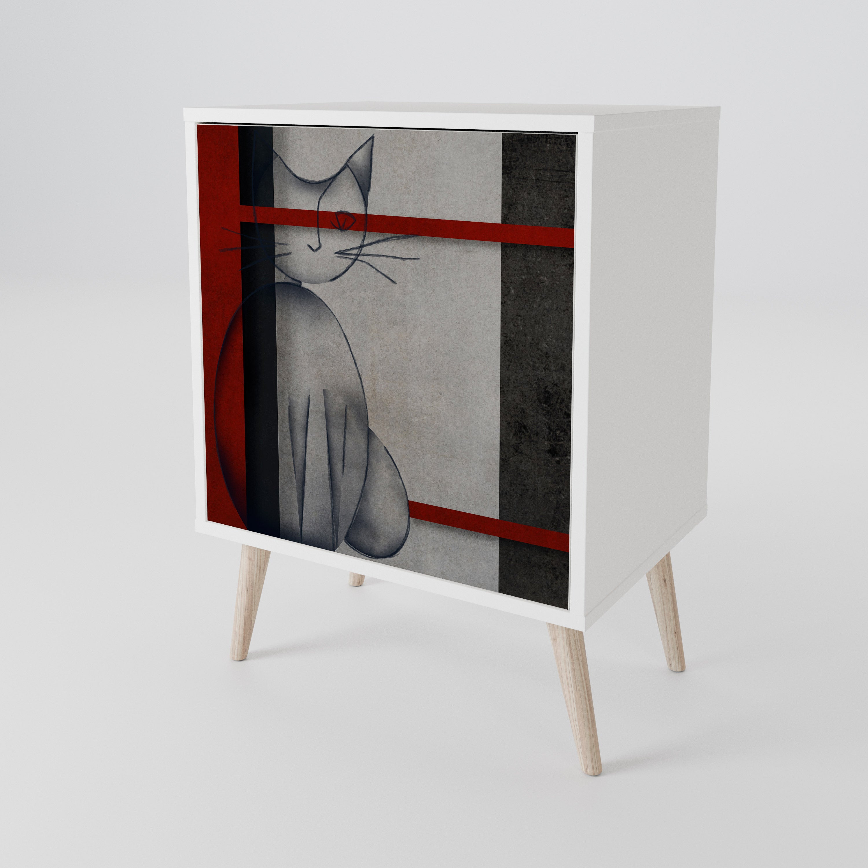 GRAY FIGURES 1-Door Sideboard