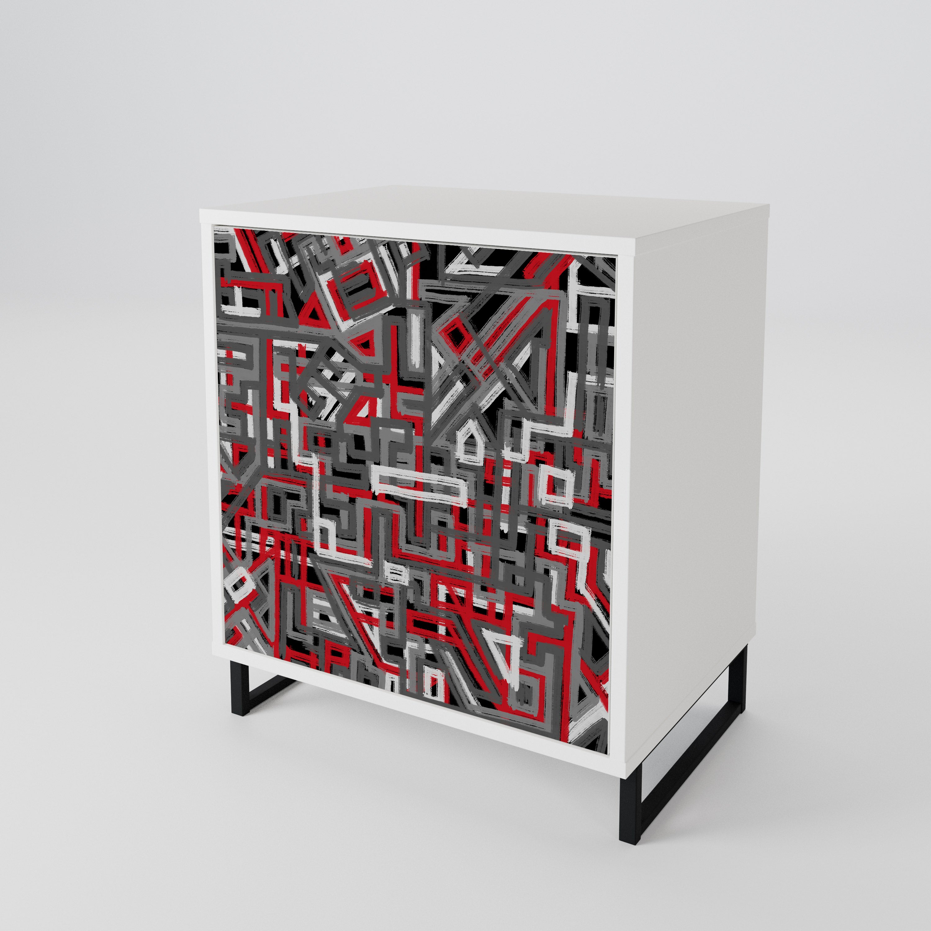 BROKEN LINES 1-Door Sideboard