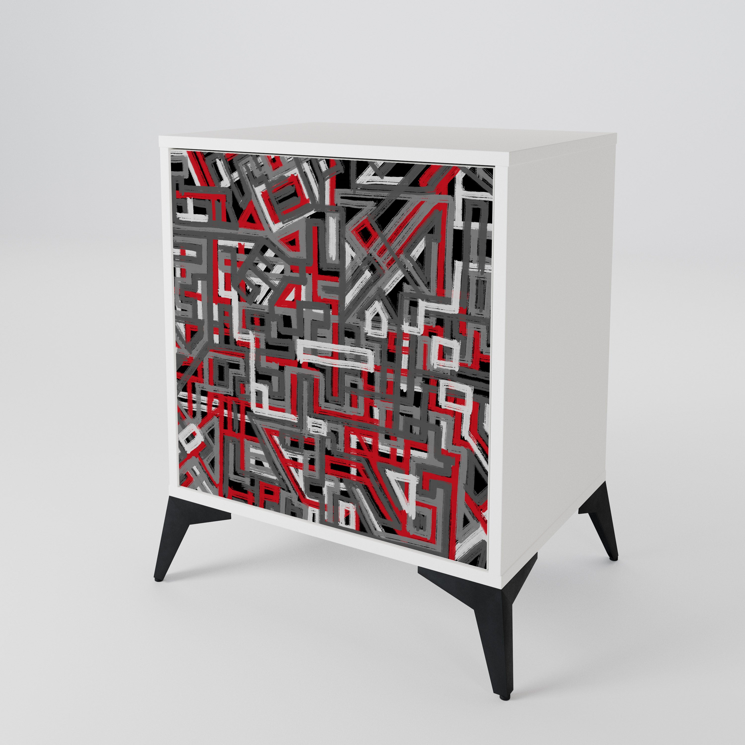 BROKEN LINES 1-Door Sideboard