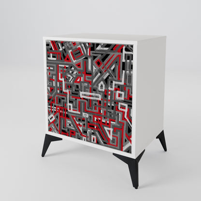 BROKEN LINES 1-Door Sideboard