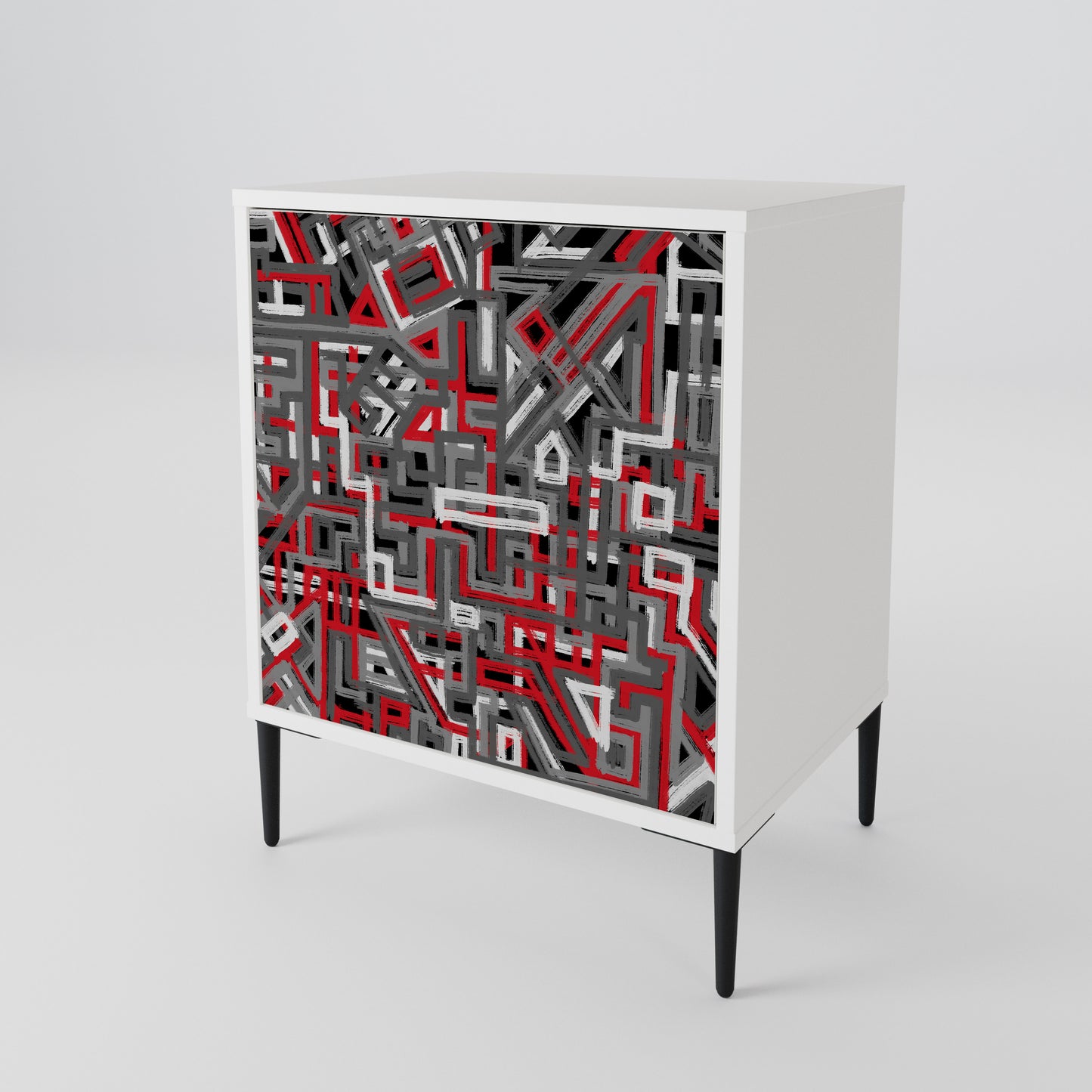 BROKEN LINES 1-Door Sideboard