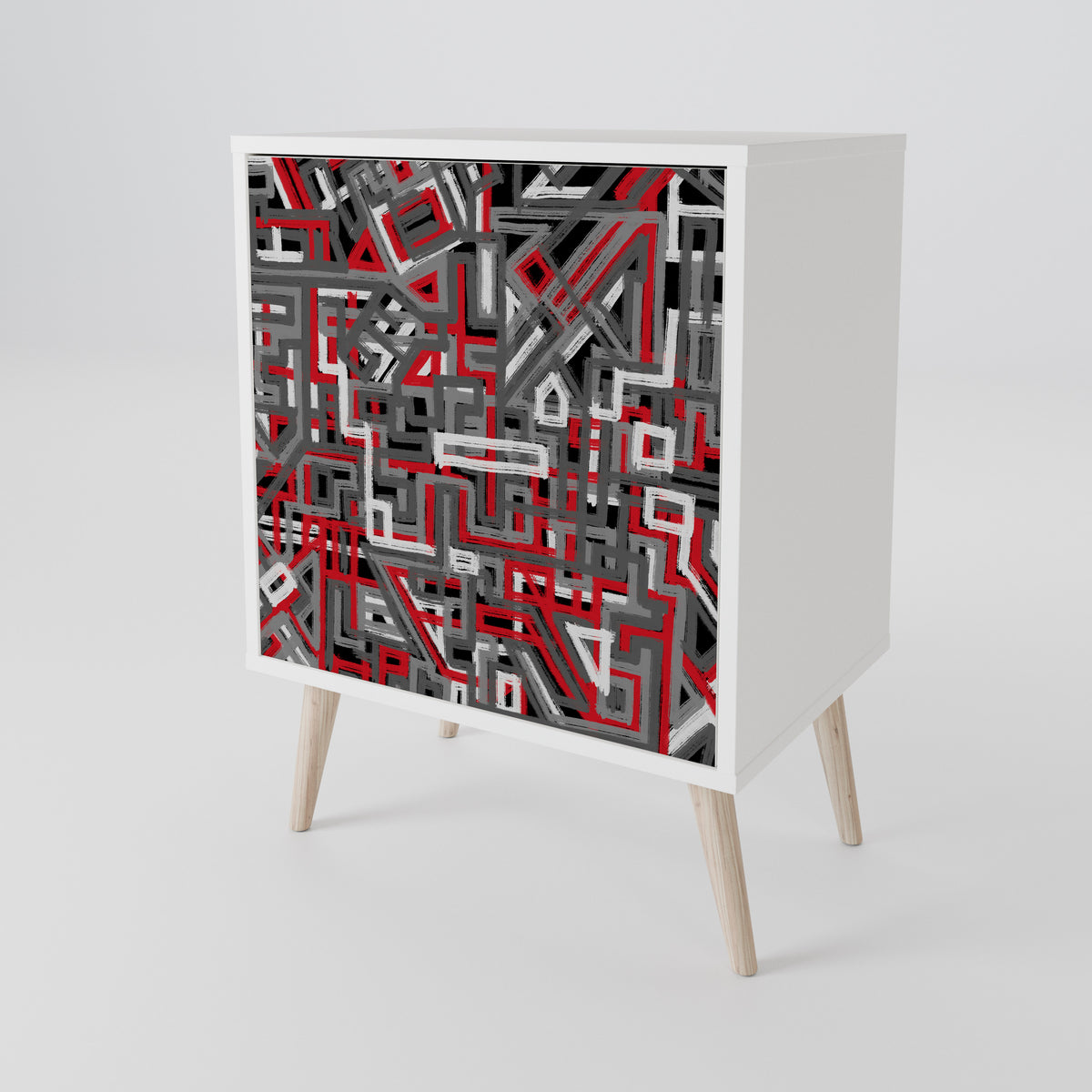 BROKEN LINES 1-Door Sideboard