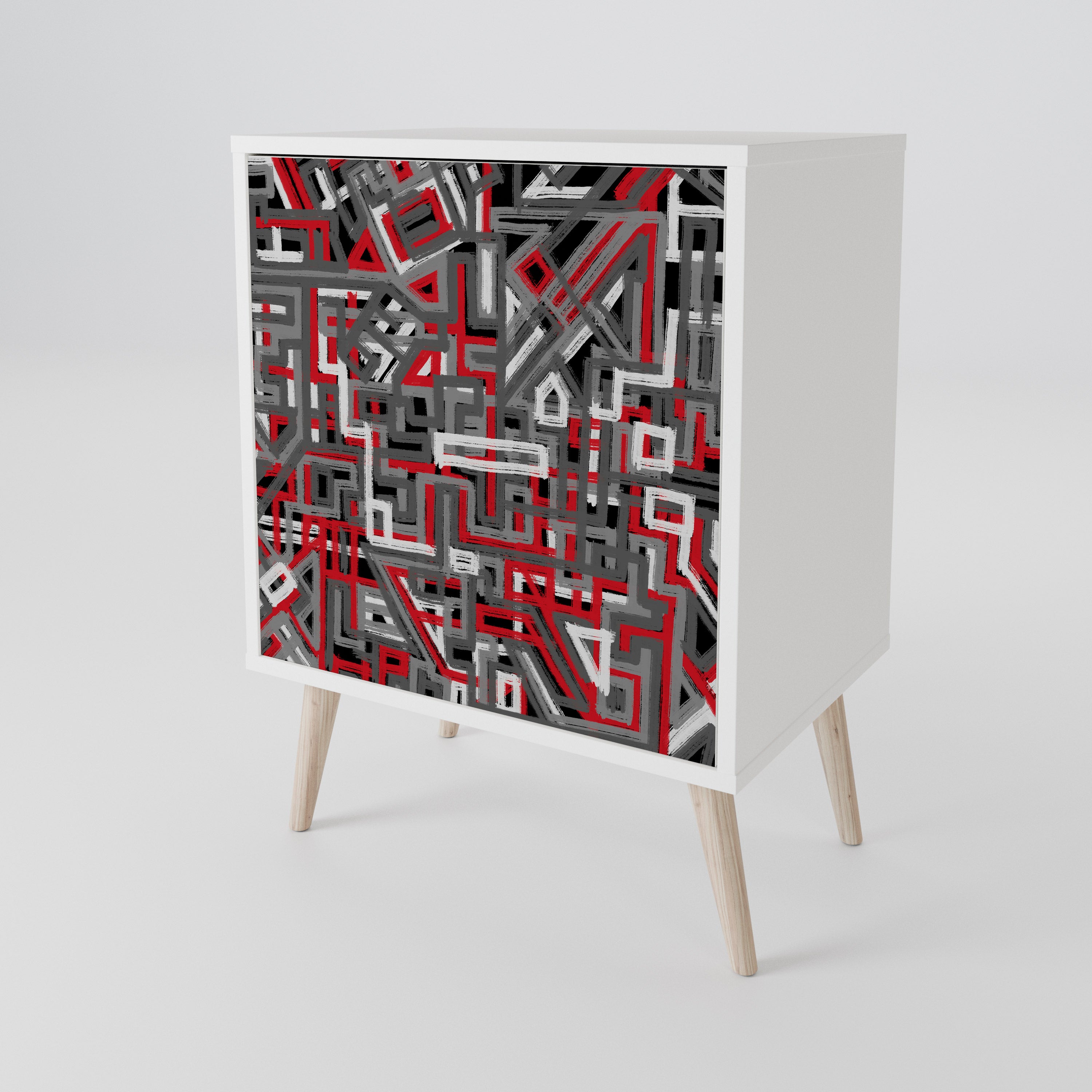BROKEN LINES 1-Door Sideboard