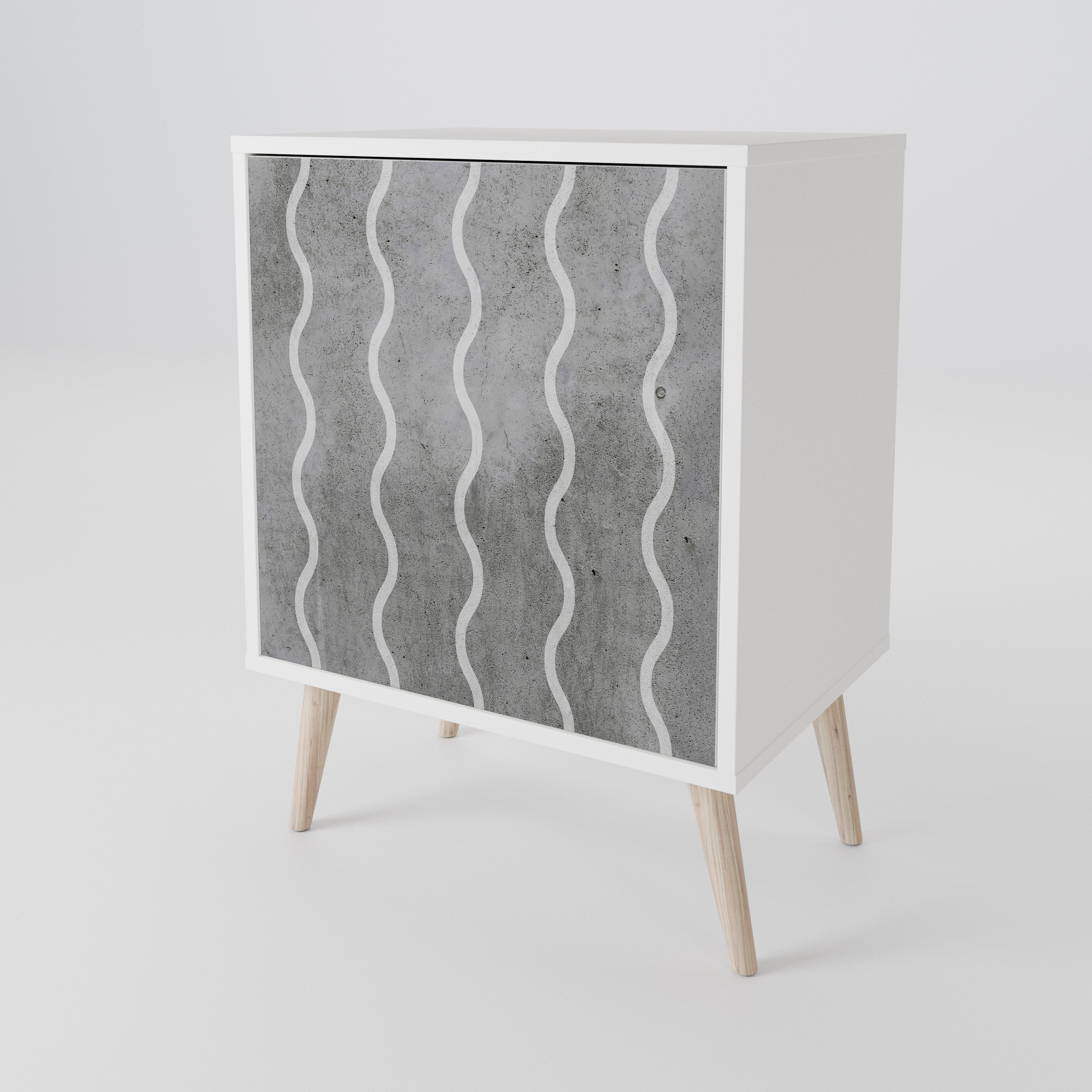 WAVES OF CONCRETE 1-Door Sideboard