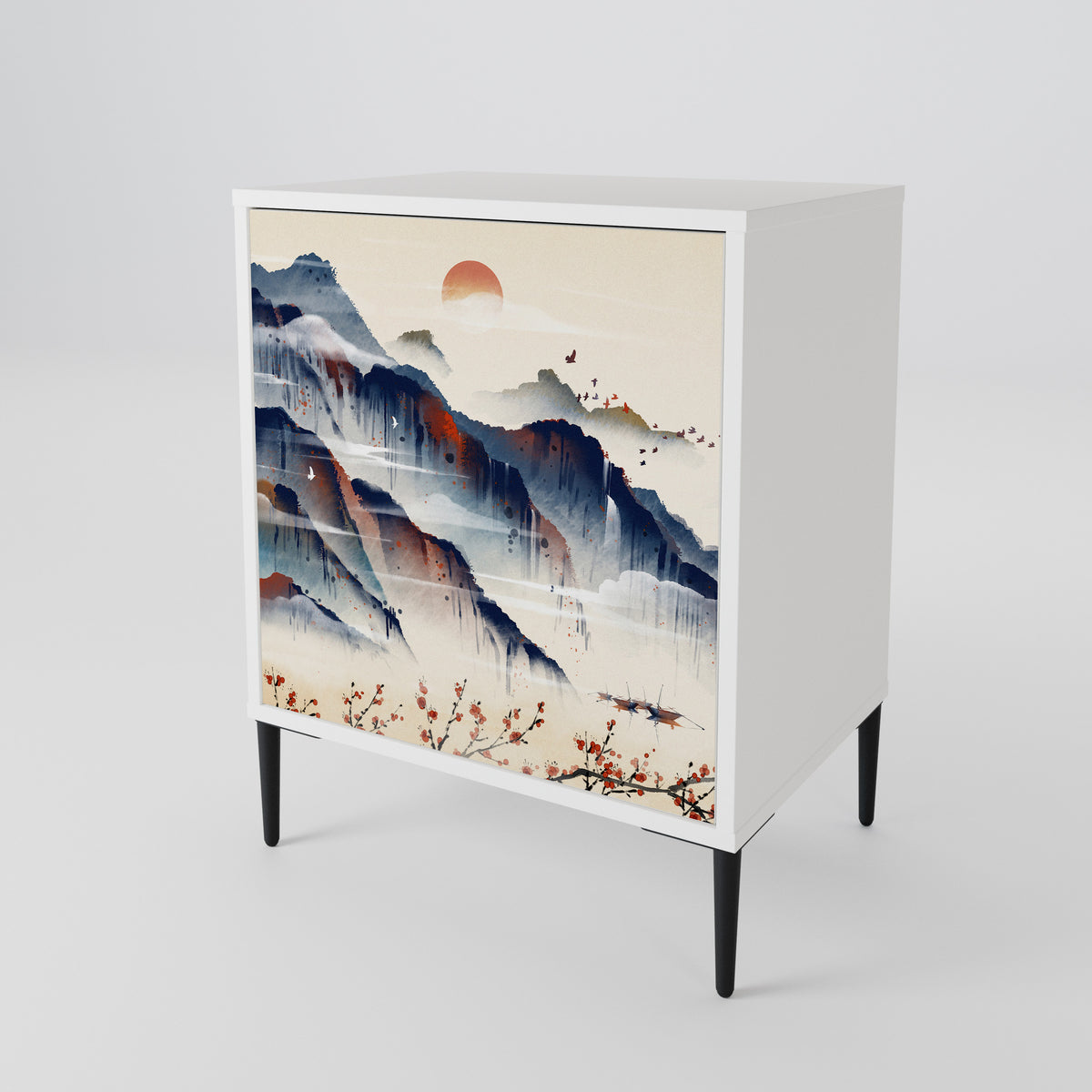 JAPANESE LANDSCAPE 1-Door Sideboard